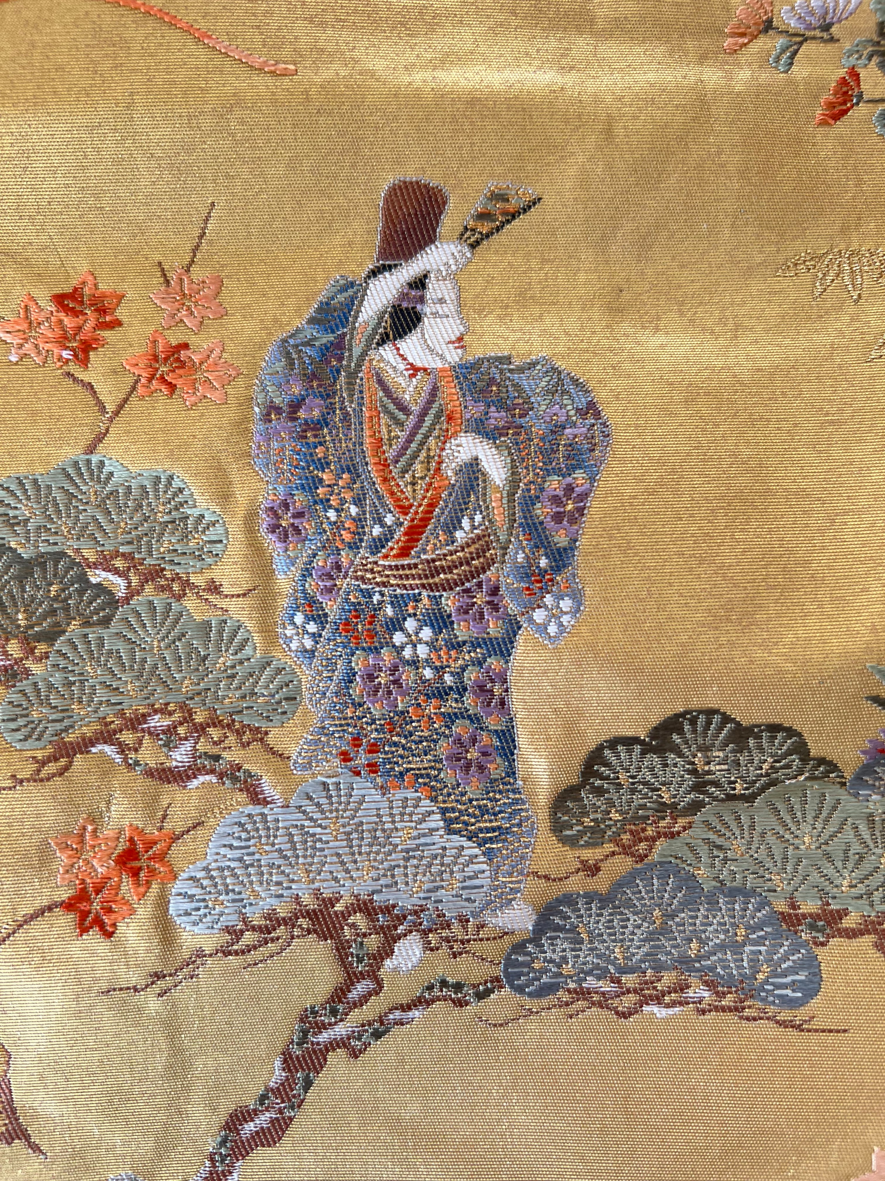 BEAUTIFUL UPCYCLED OBI BELT WALL ART