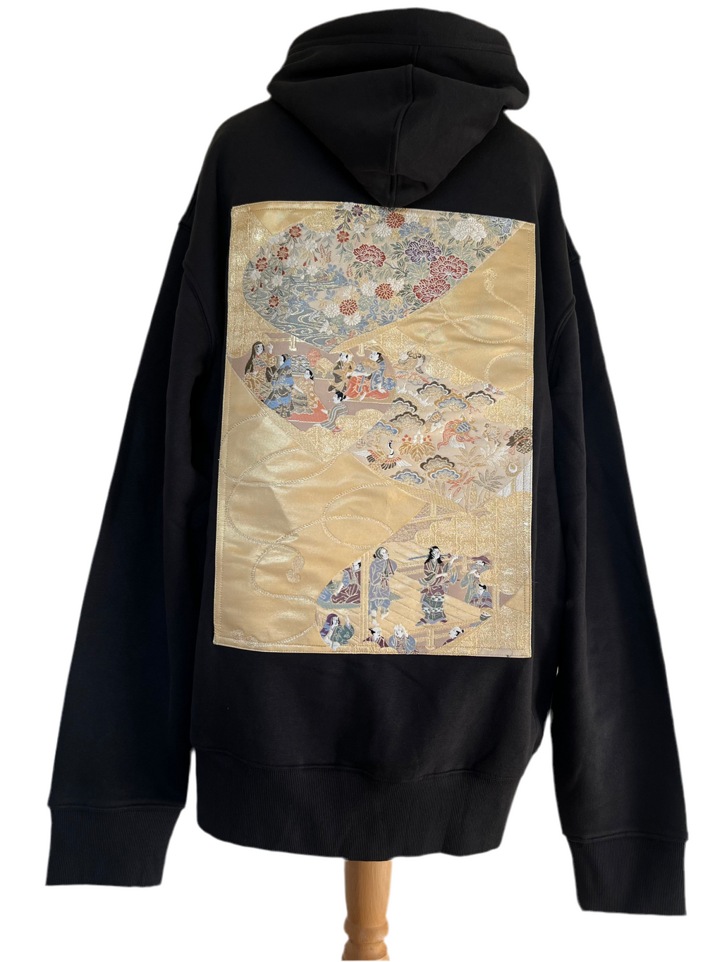 Handmade Upcycled Obi Organic Cotton Hoodie 3XL size