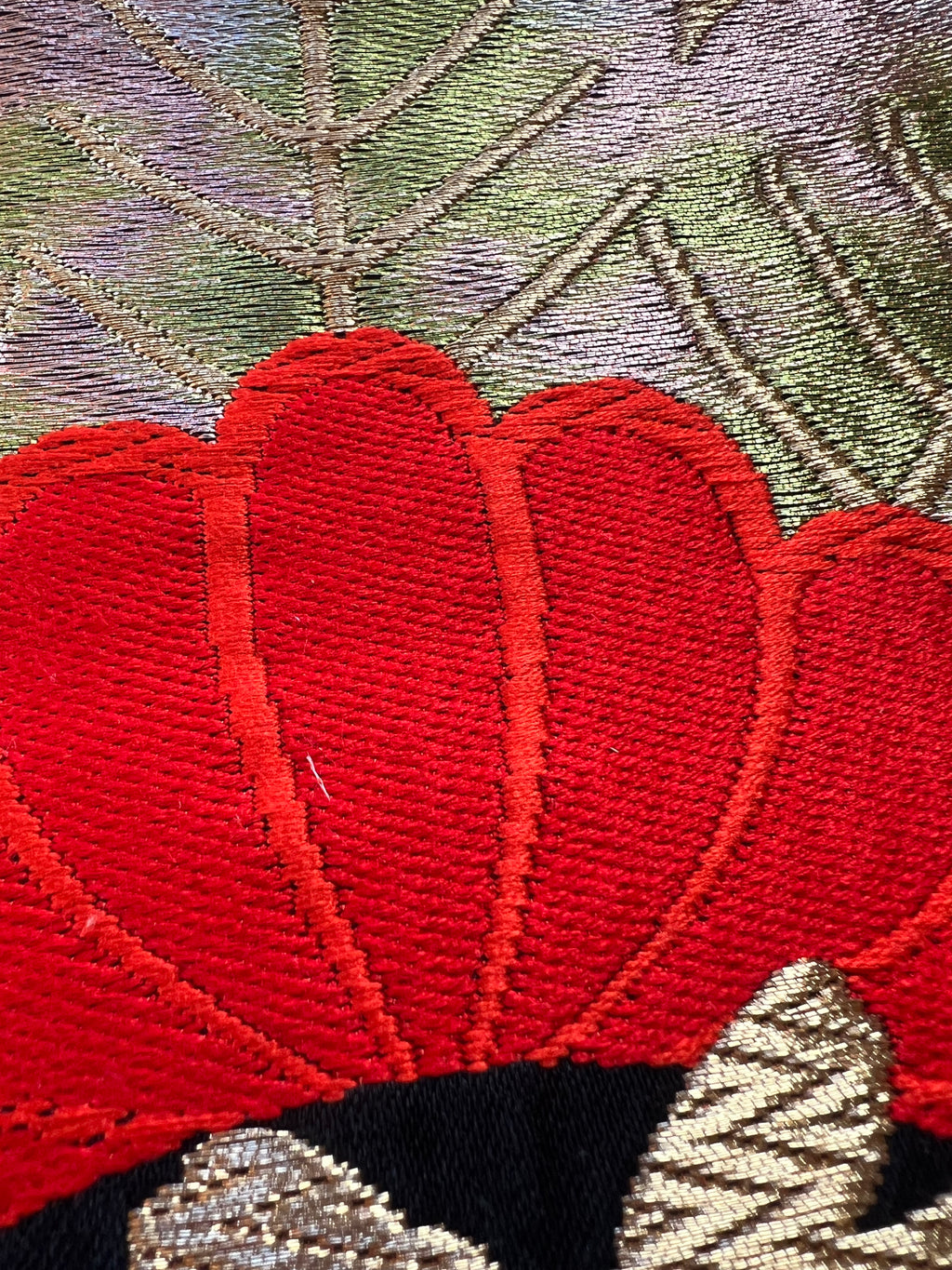 BEAUTIFUL UPCYCLED OBI BELT WALL ART