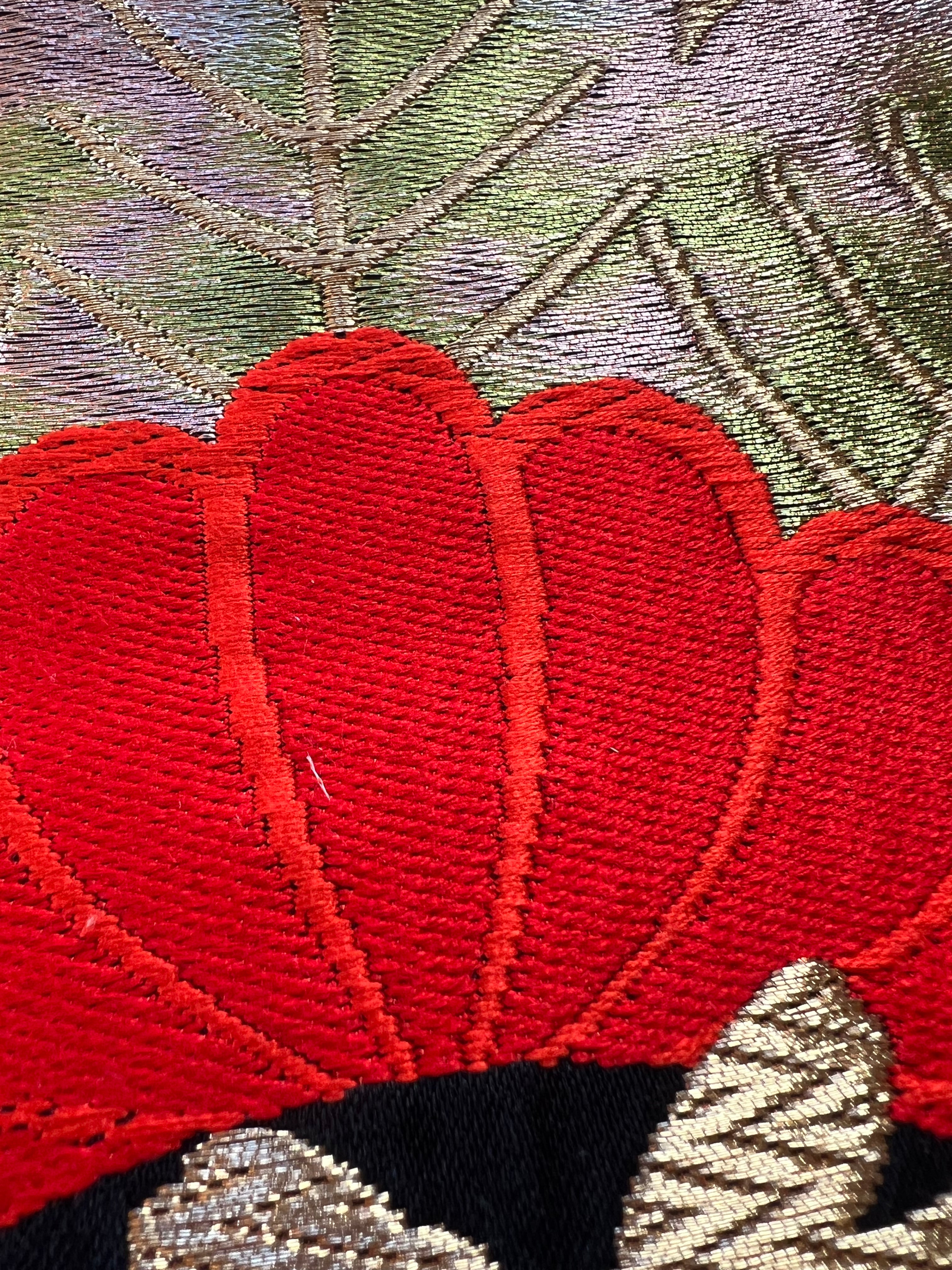 BEAUTIFUL UPCYCLED OBI BELT WALL ART