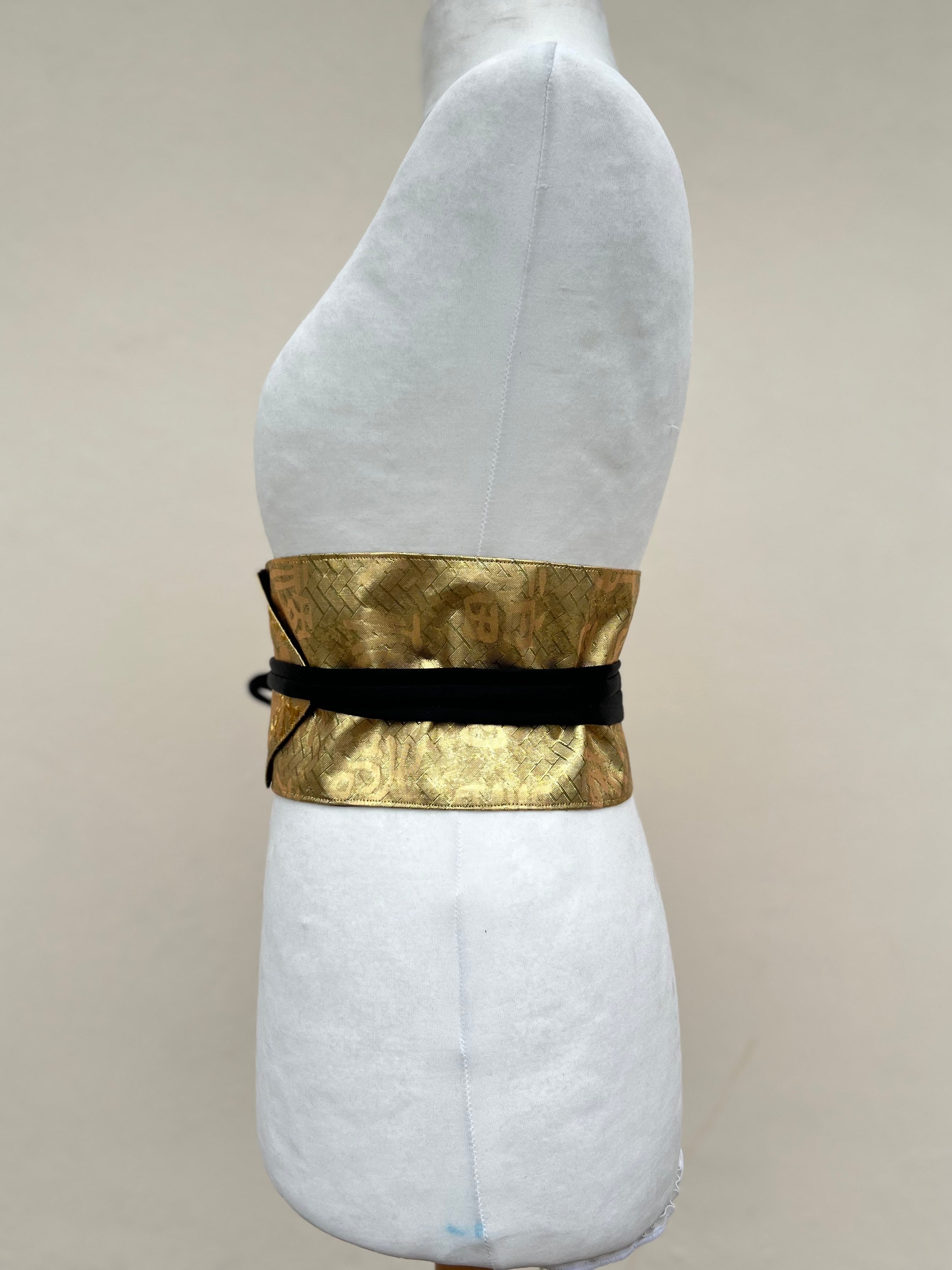 Reversible Upcycled Obi Belt – Made from Vintage Kimono Lining