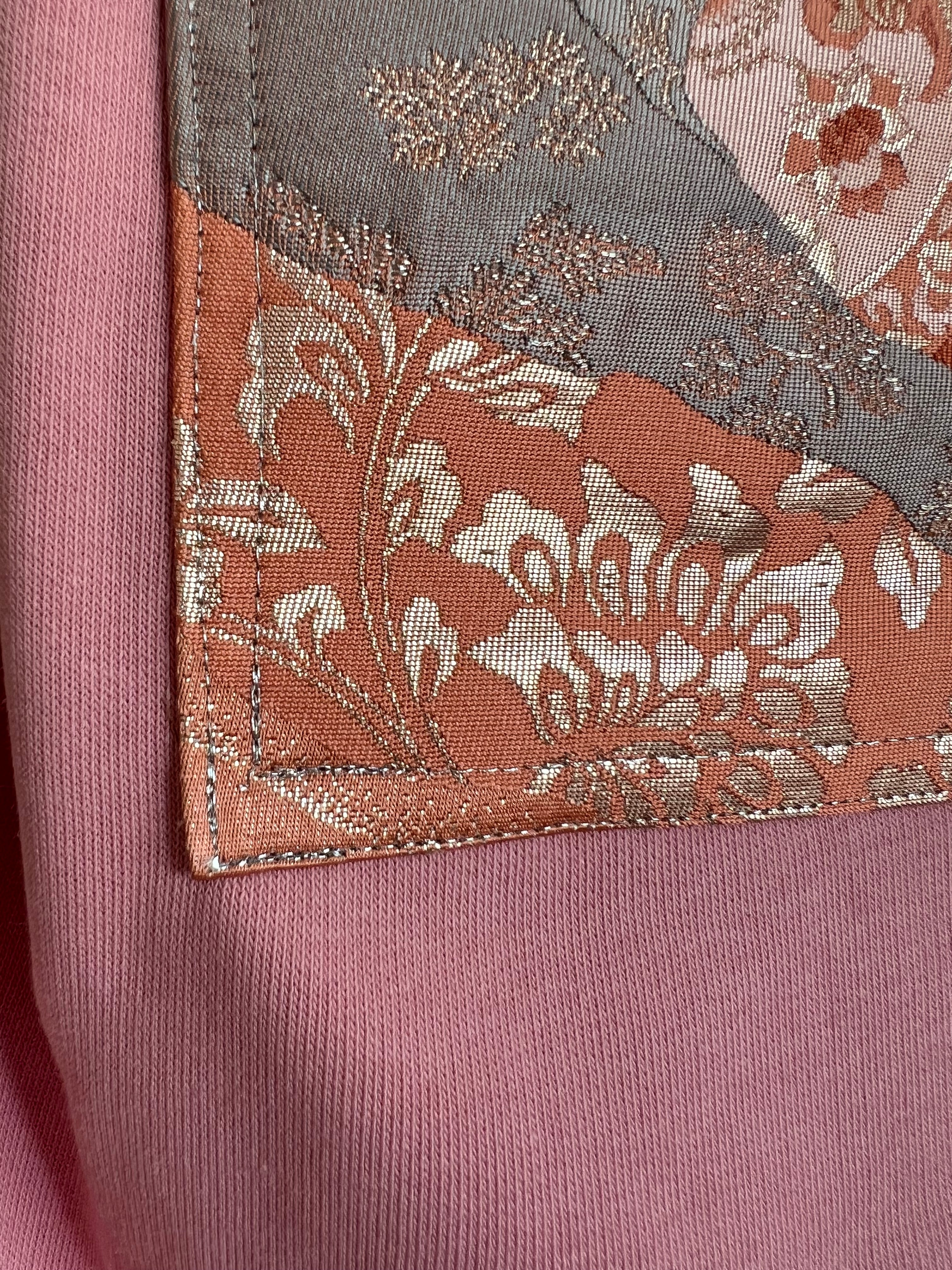 Handmade Upcycled Obi Organic Cotton Hoodie Lsize