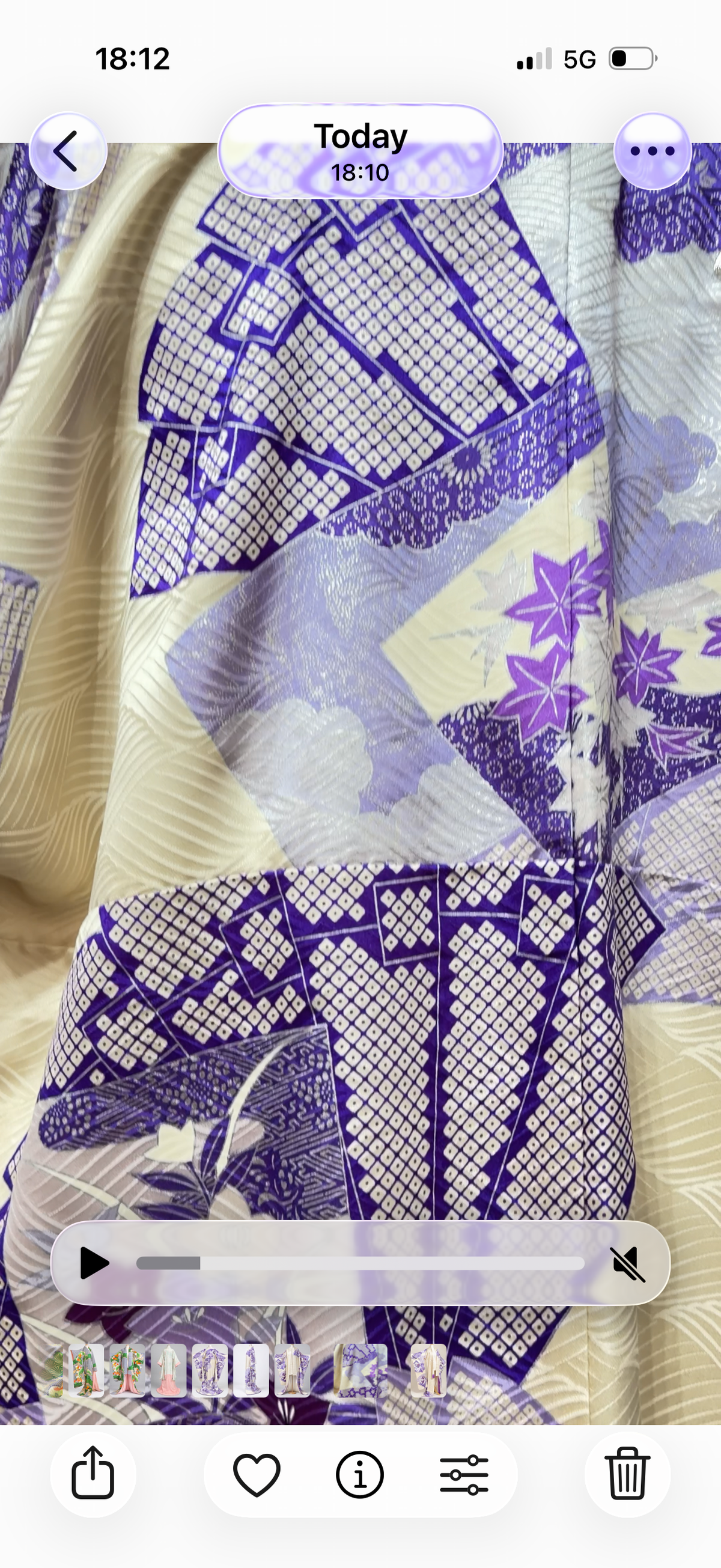 Vintage Japanese Silk Furisode Kimono
