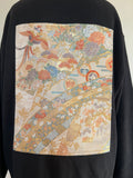 Handmade Upcycled Obi Organic Cotton Hoodie XL size