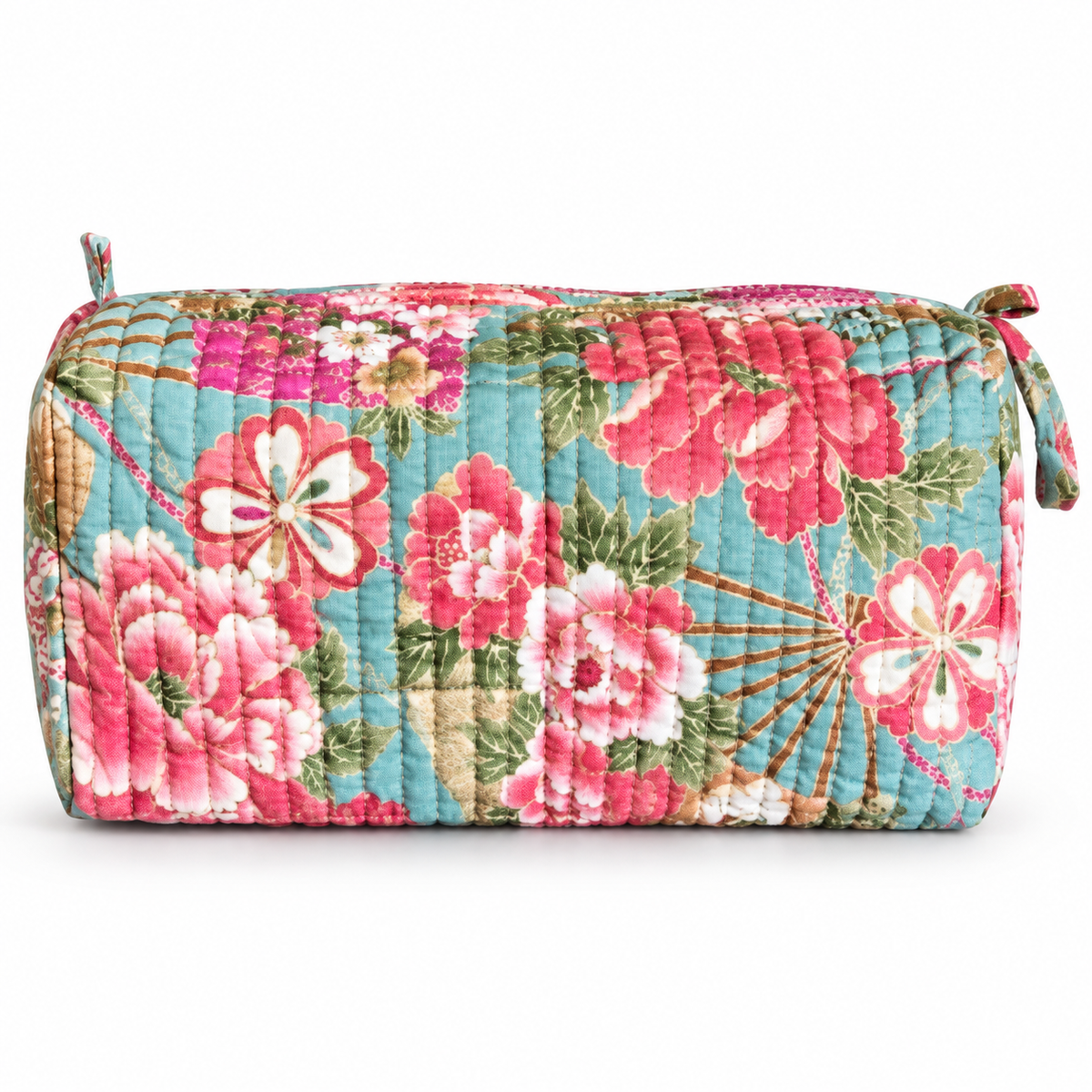 Handmade Japanese Cotton Washbag with Gold Print