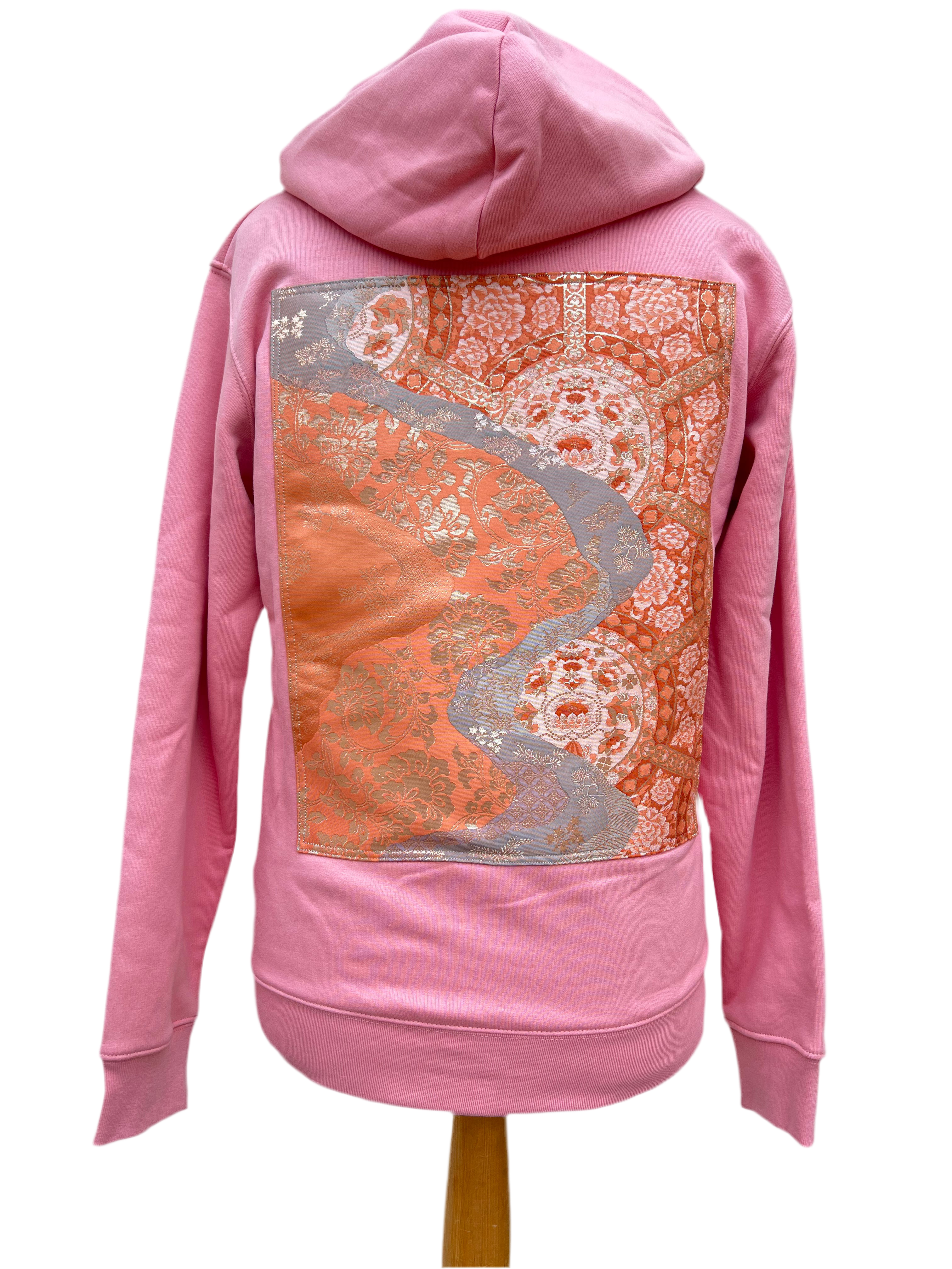 Handmade Upcycled Obi Organic Cotton Hoodie Ssize