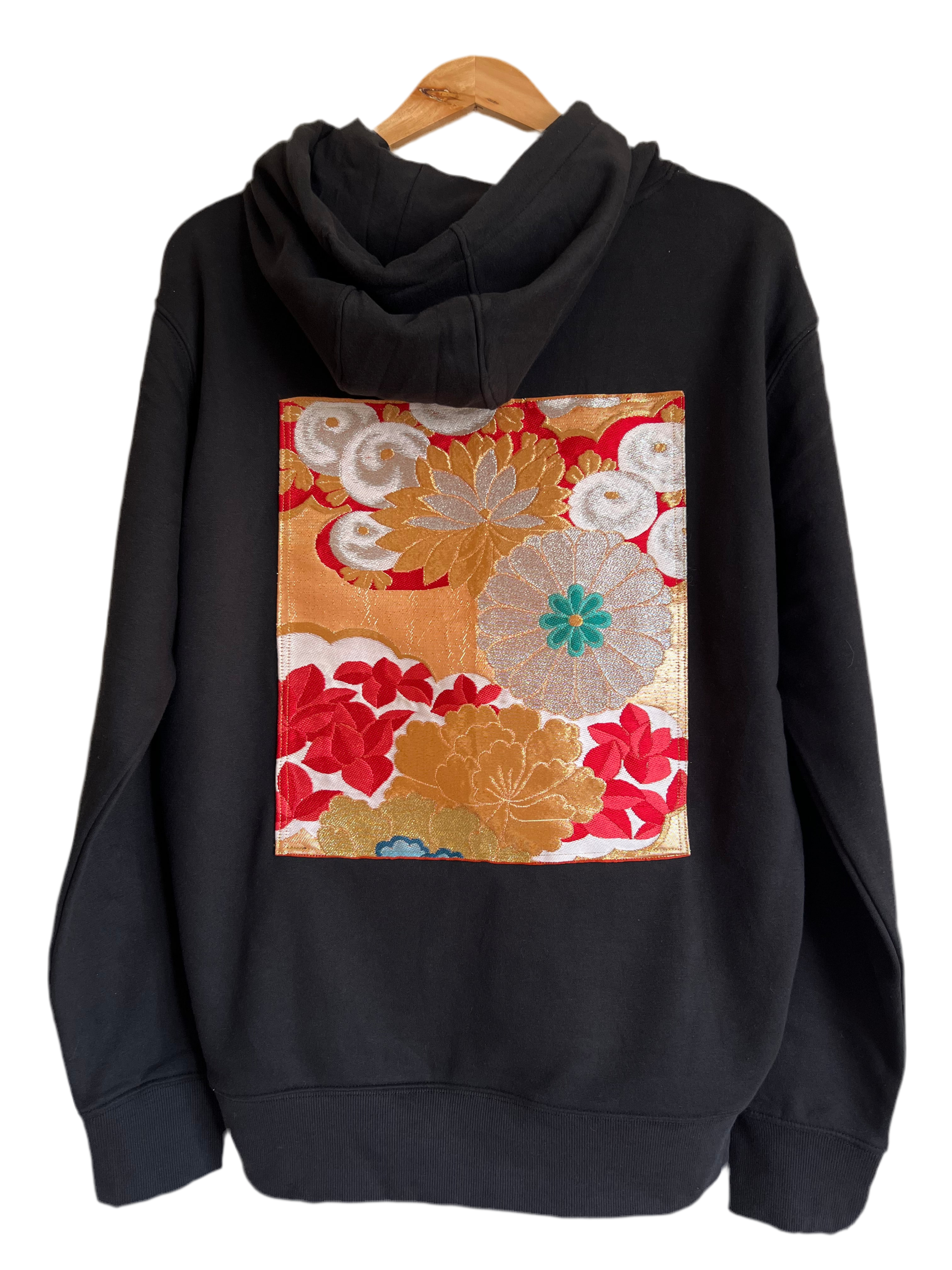 Handmade Upcycled Obi Organic Cotton Hoodie
