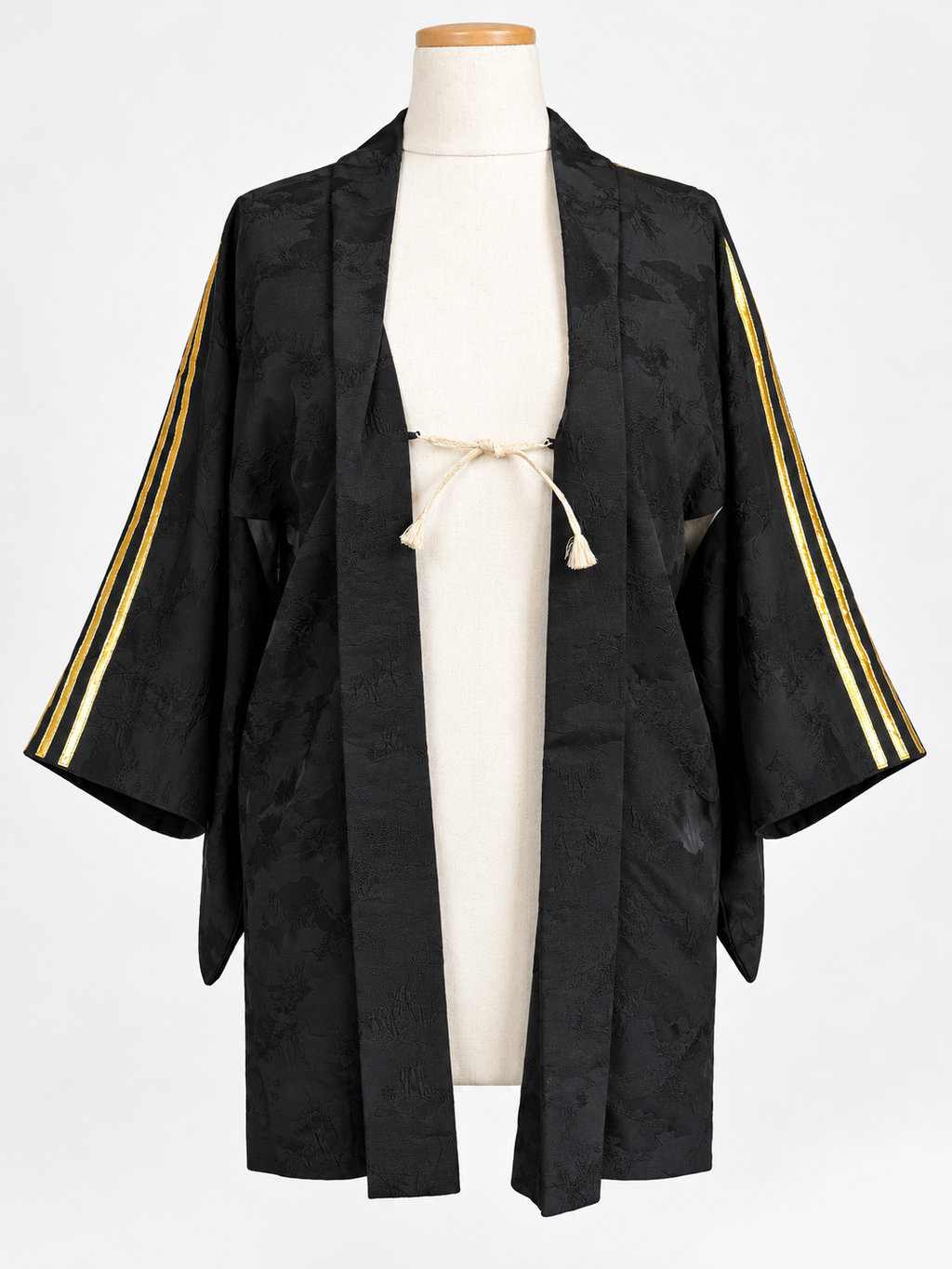 Reworked Vintage Japanese Family Crest Kimono Jacket
