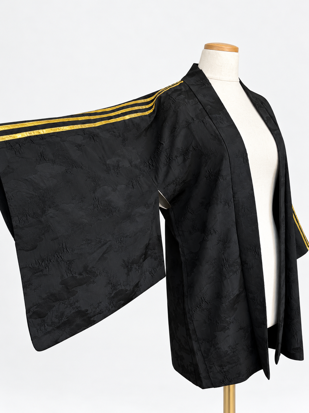 Reworked Vintage Japanese Family Crest Kimono Jacket