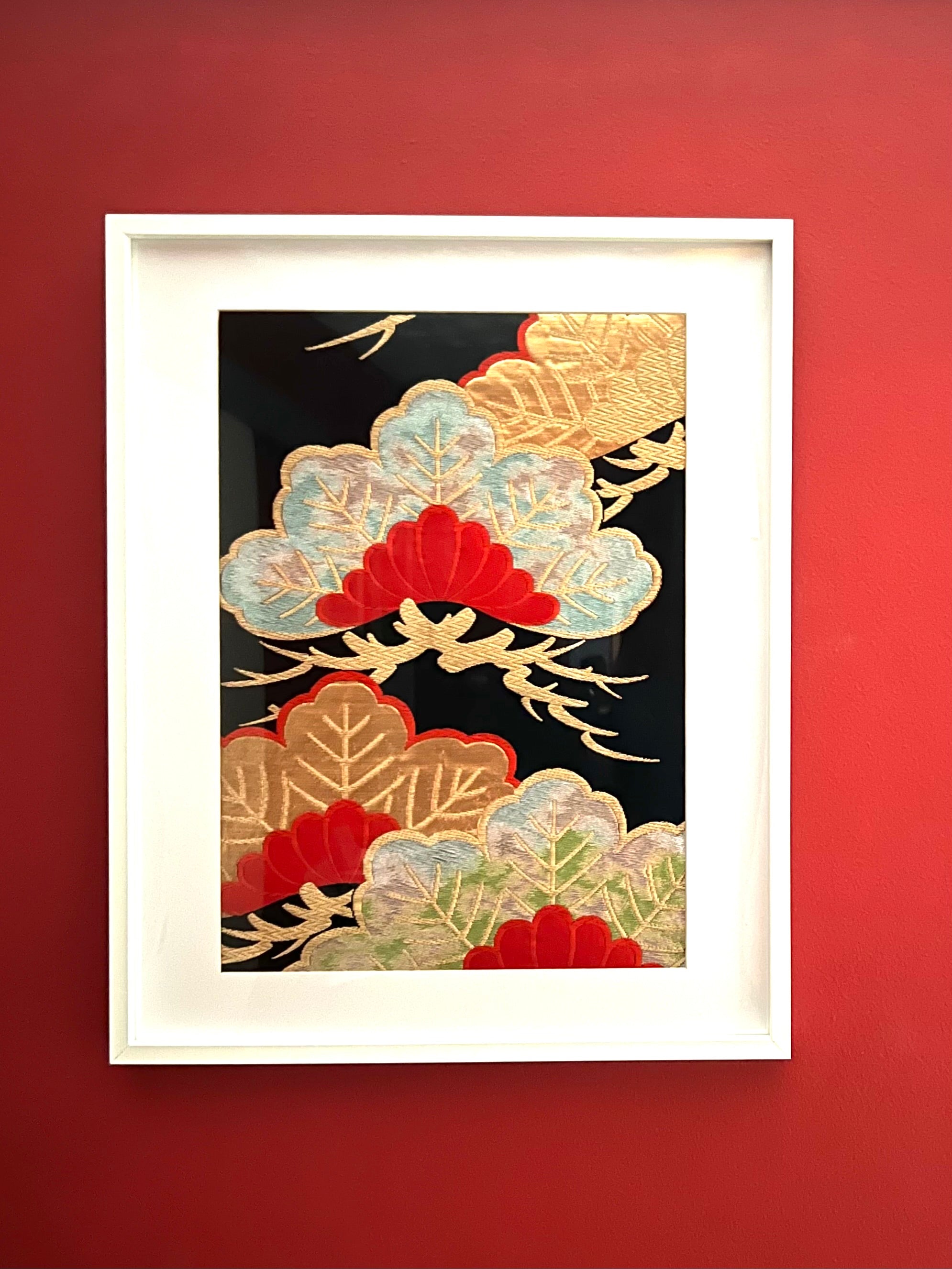 BEAUTIFUL UPCYCLED OBI BELT WALL ART