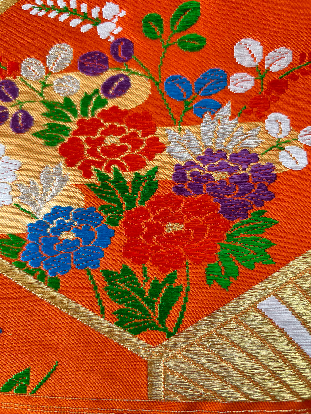 Japanese Obi Denim Jacket – One of One Reworked Vintage Silk Panel