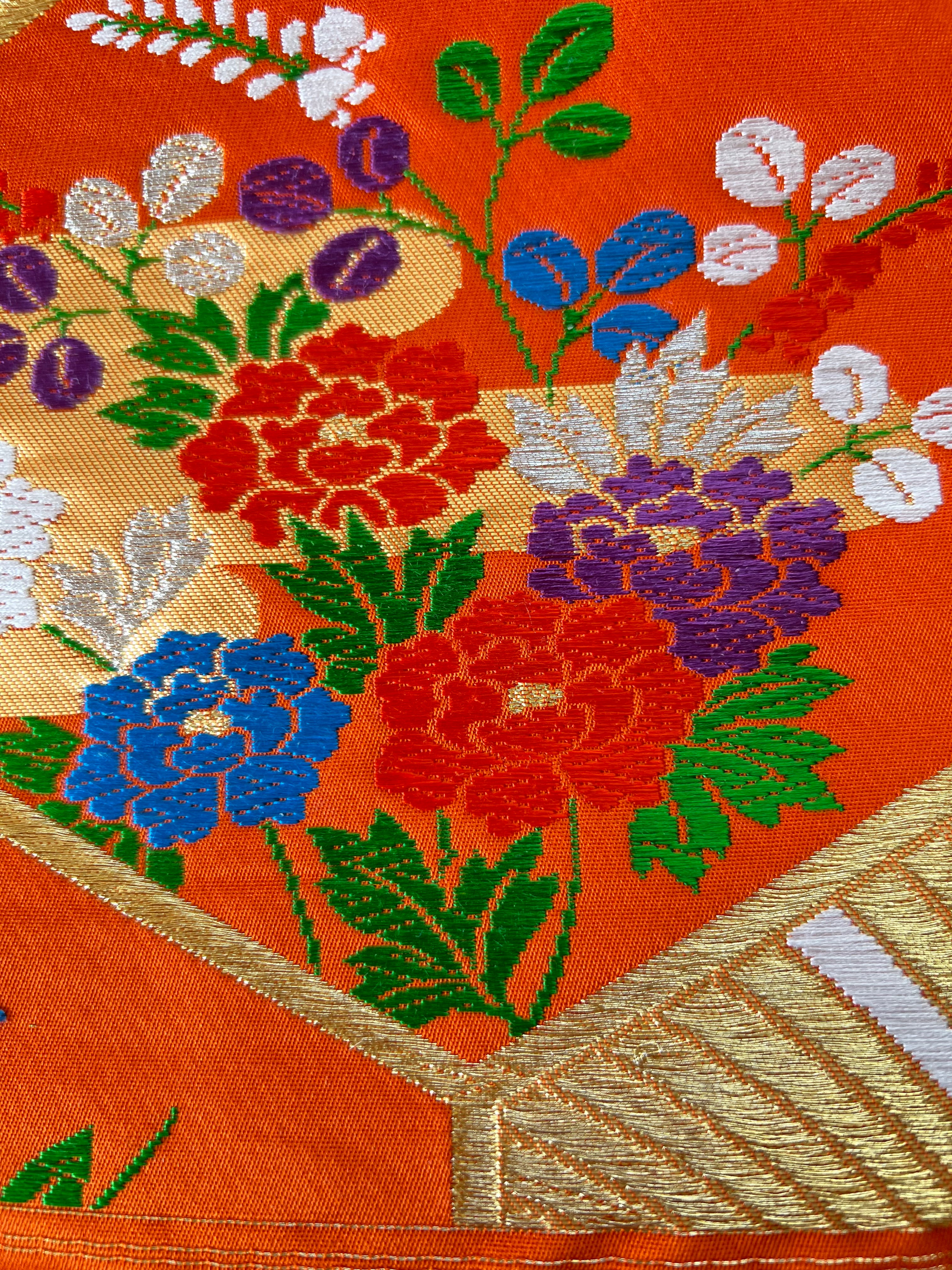 Japanese Obi Denim Jacket – One of One Reworked Vintage Silk Panel