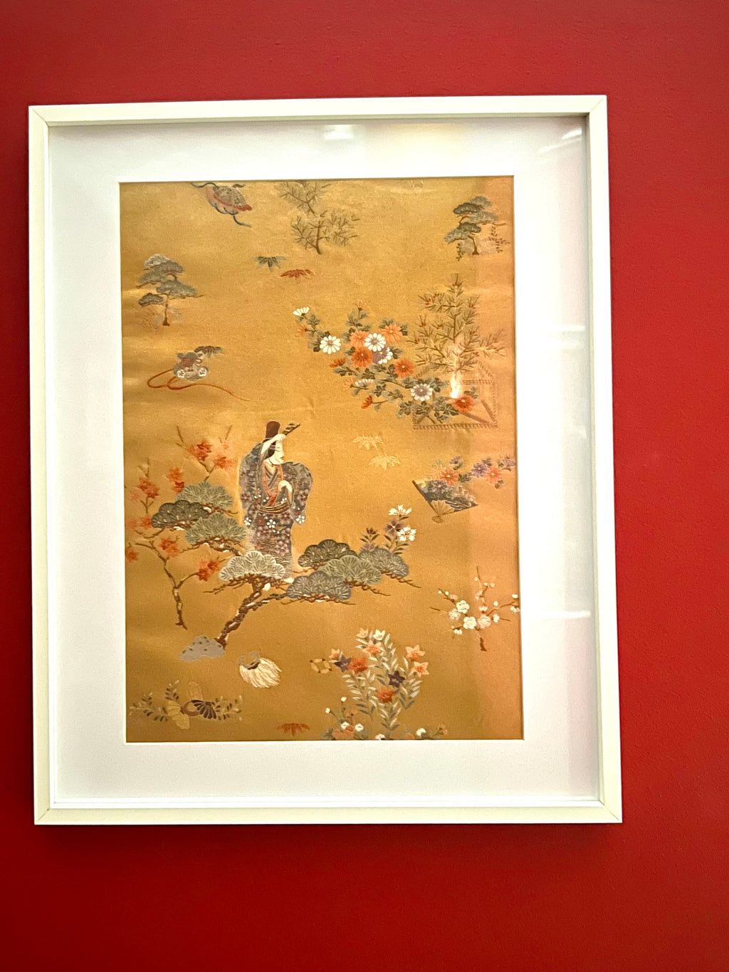 BEAUTIFUL UPCYCLED OBI BELT WALL ART