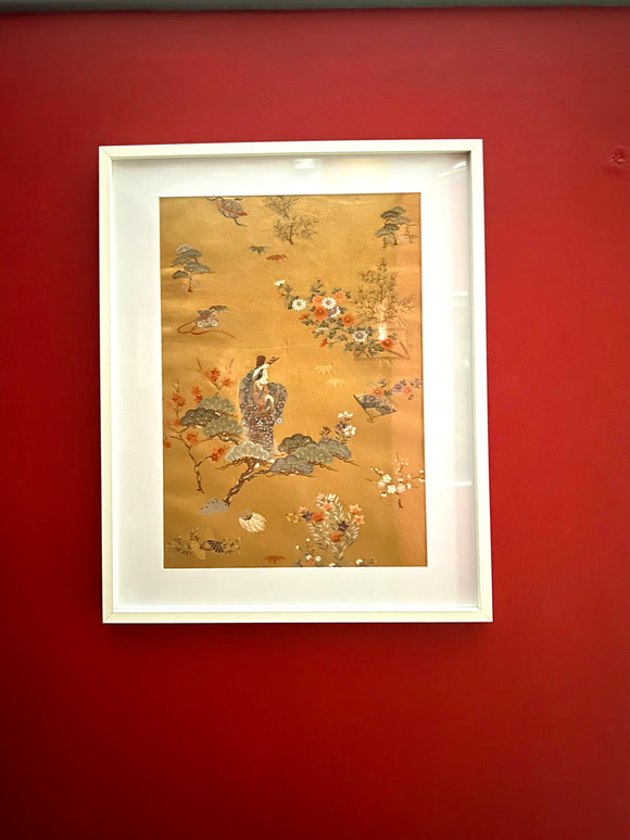 BEAUTIFUL UPCYCLED OBI BELT WALL ART