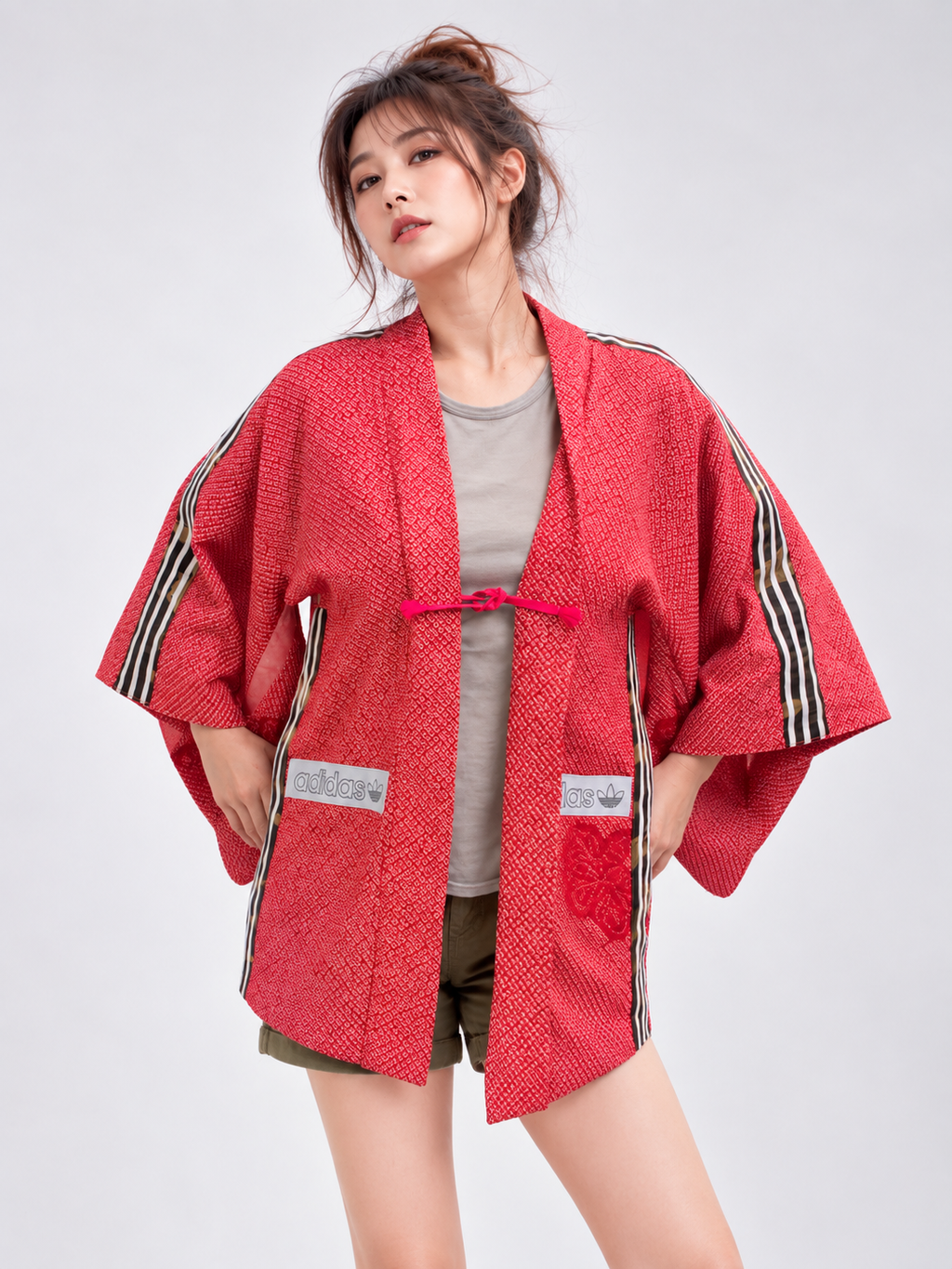 Reworked Vintage Japanese Shibori Kimono Jacket