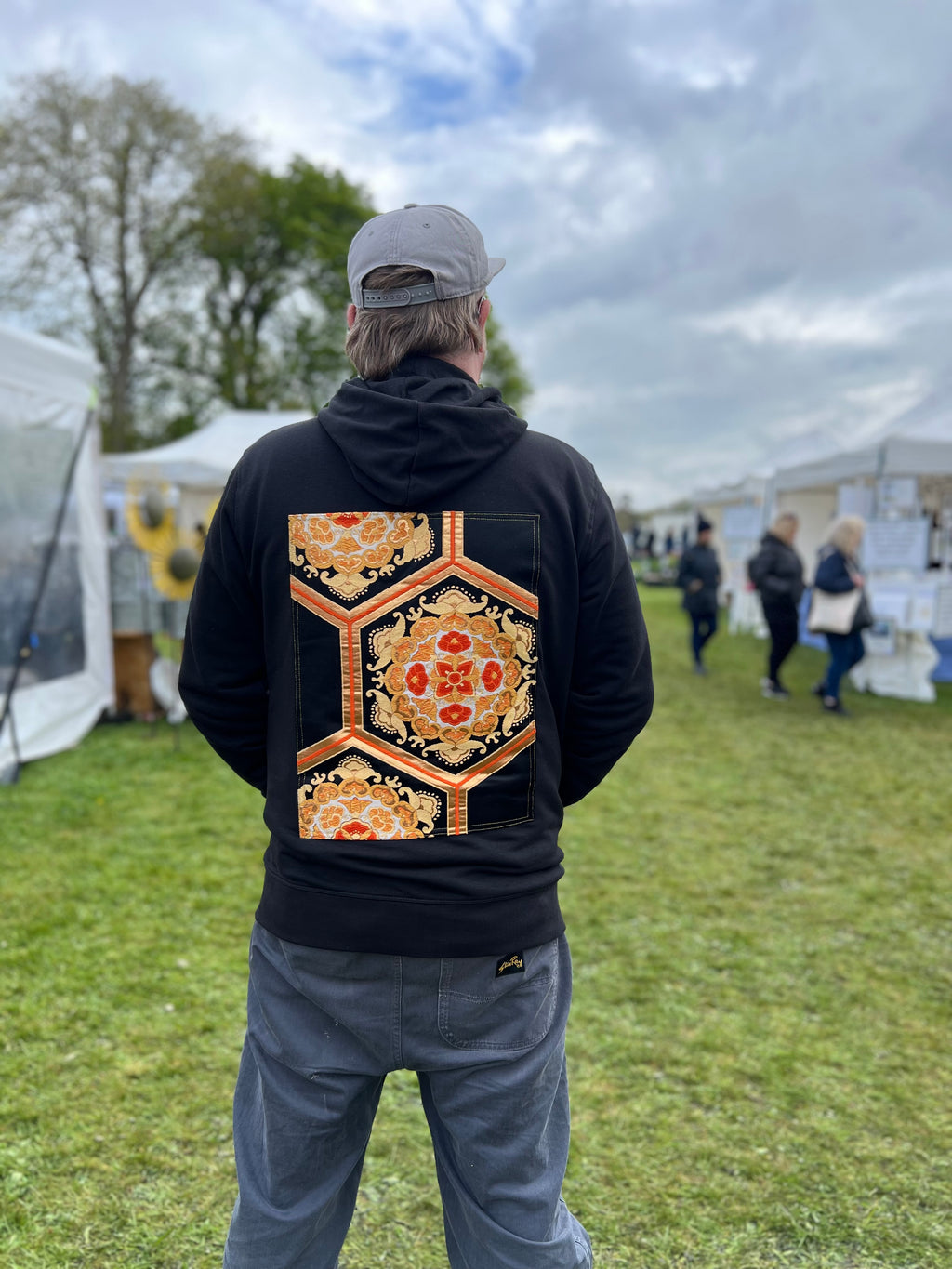 Handmade Upcycled Obi Organic Cotton Hoodie