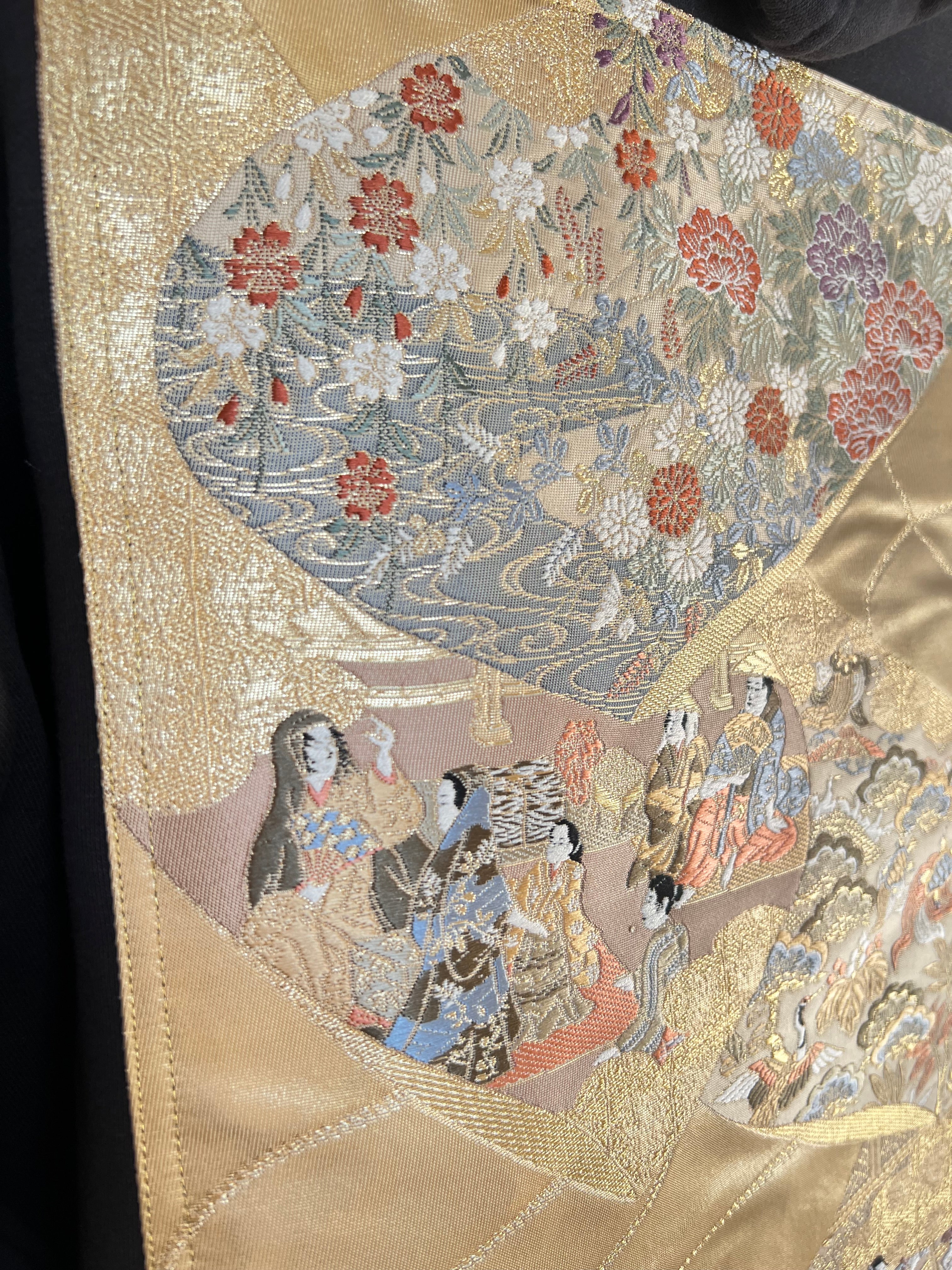 Handmade Upcycled Obi Organic Cotton Hoodie 3XL size