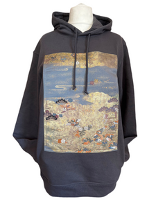 Handmade Upcycled Obi Organic Cotton Hoodie XLsize