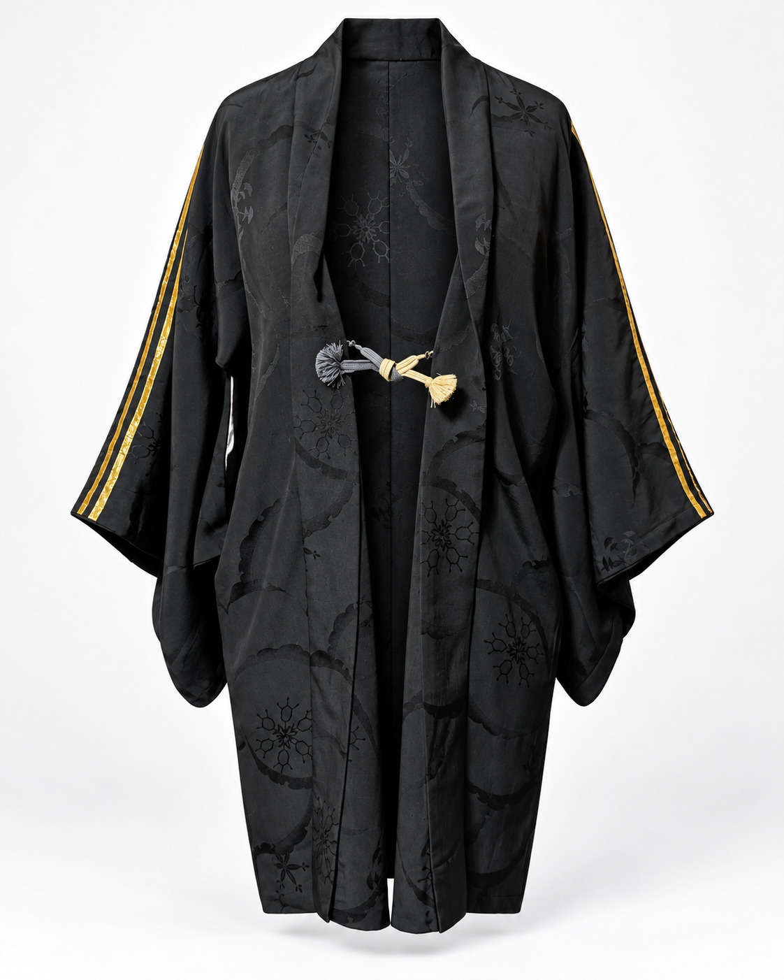 Reworked Vintage Japanese Family Crest Kimono Jacket