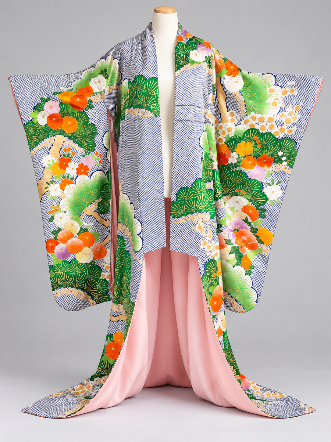 Vintage Japanese Silk Bridal Furisode Kimono