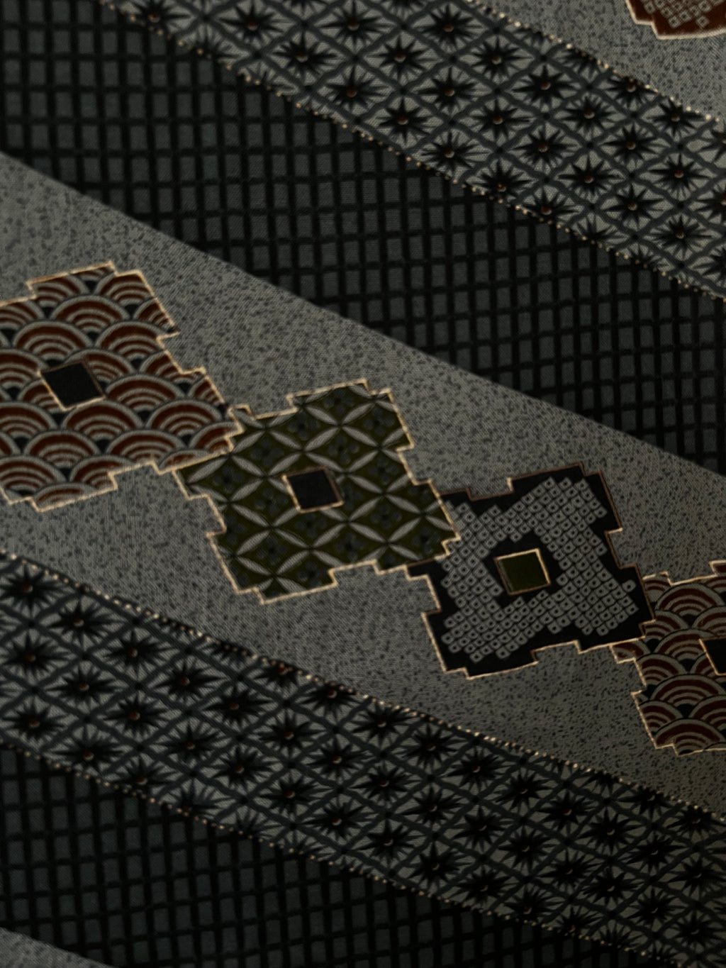 Sheer Wool Men’s Kimono Robe – Indigo Grey Vintage Juban