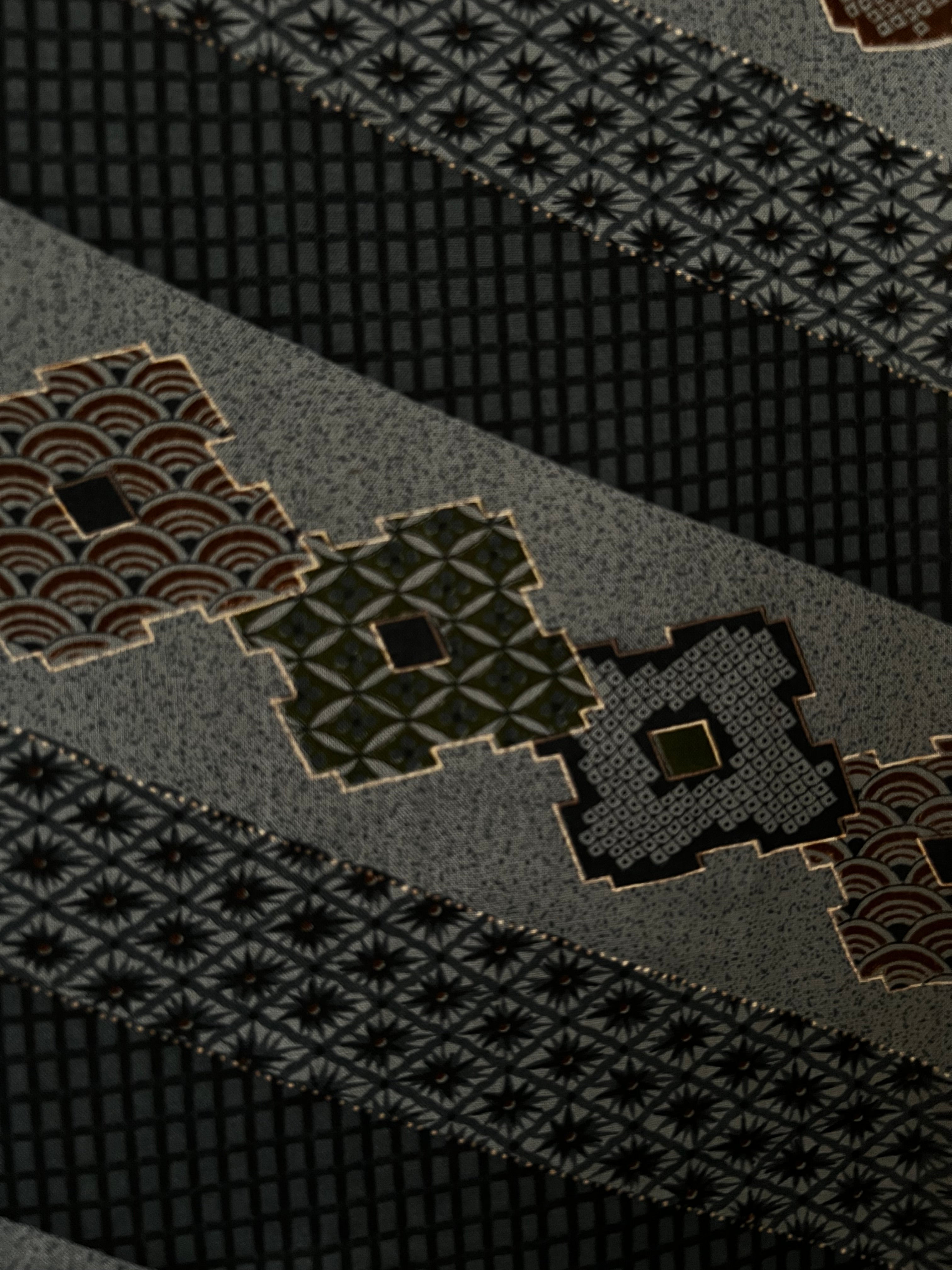 Sheer Wool Men’s Kimono Robe – Indigo Grey Vintage Juban