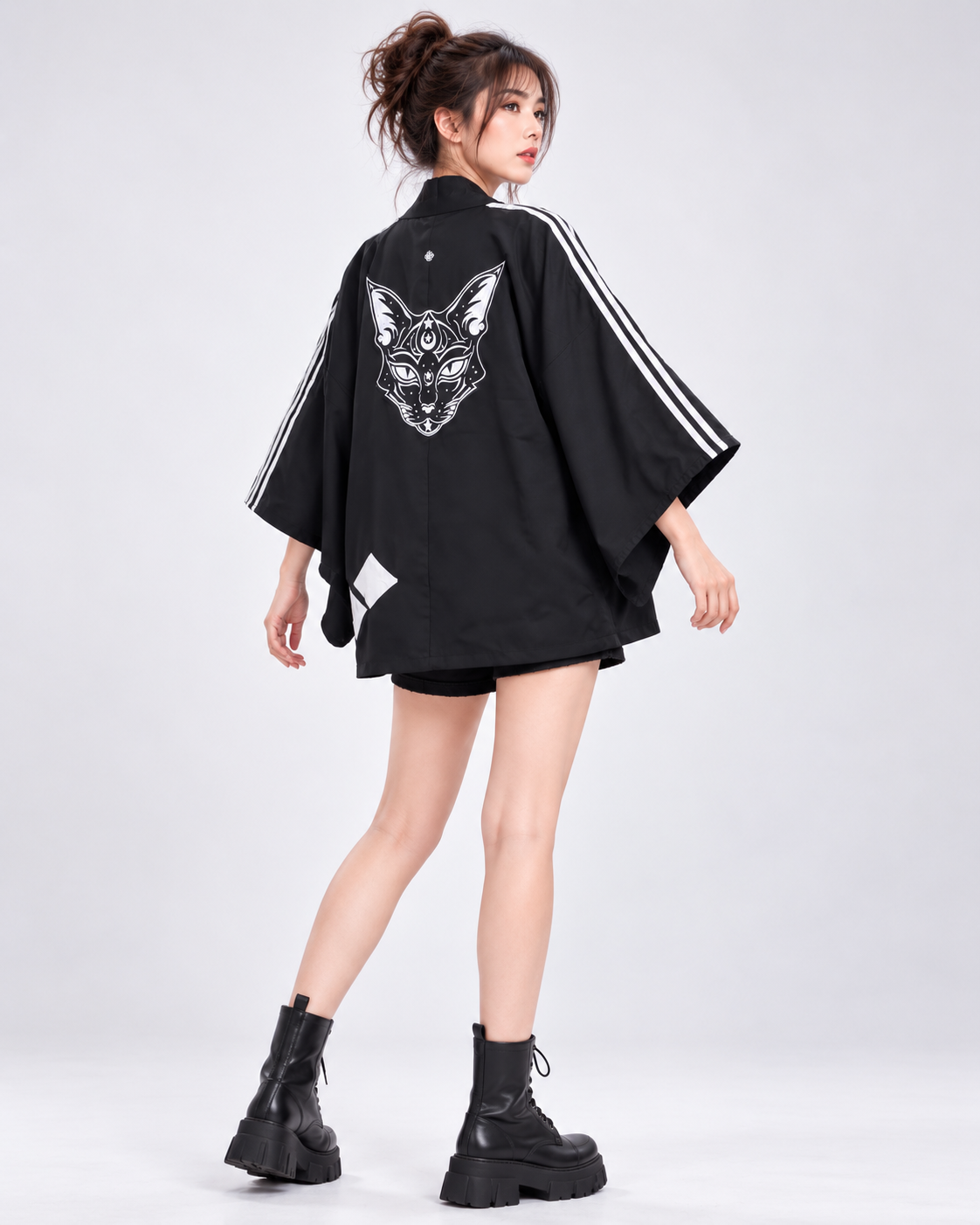Reworked Vintage Family crest Kimono Jacket