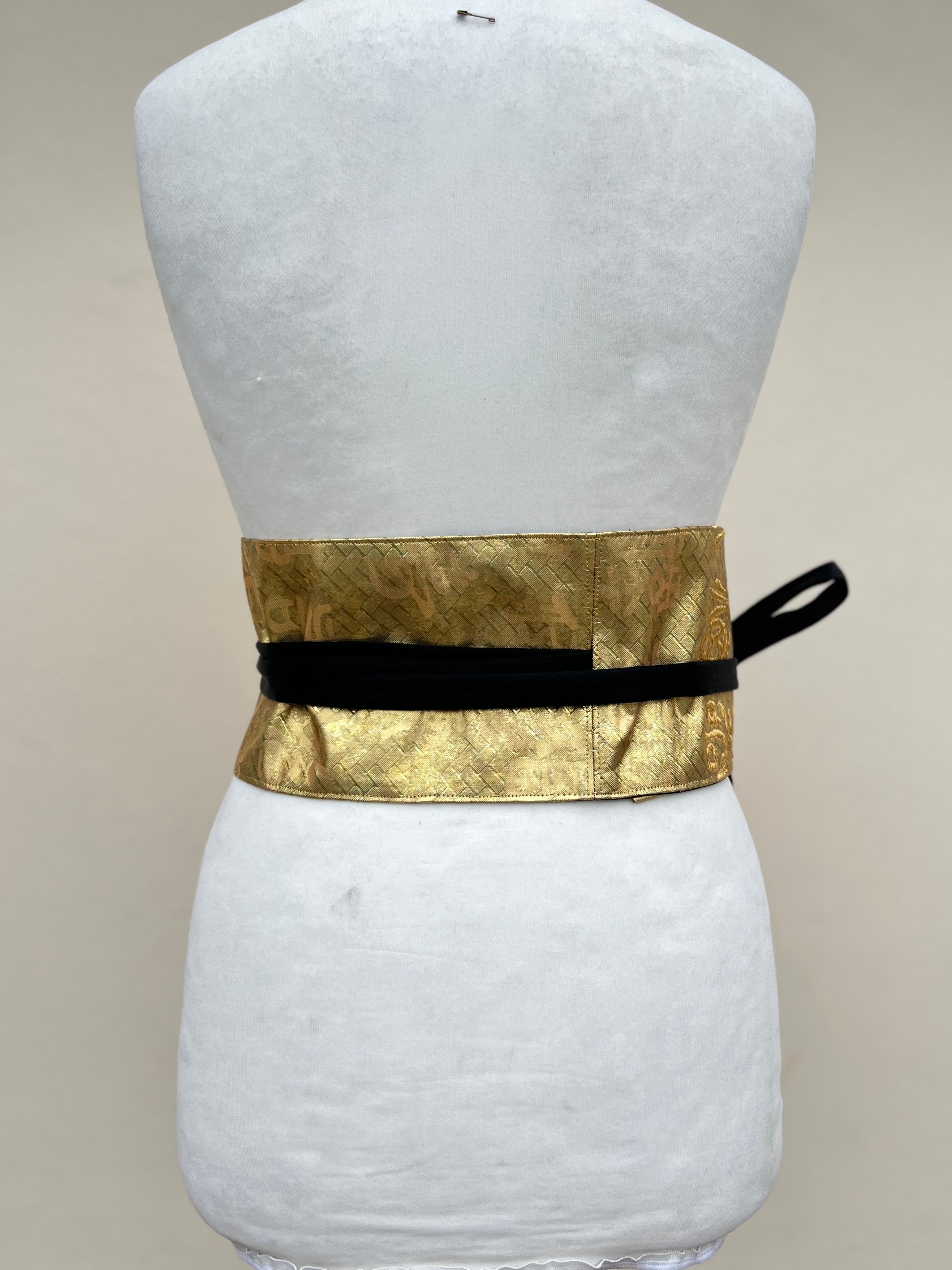 Reversible Upcycled Obi Belt – Made from Vintage Kimono Lining