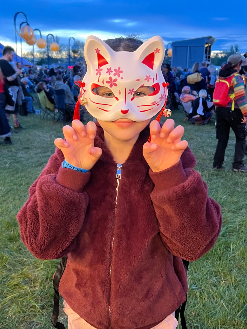 Japanese Cat Mask Sakura design