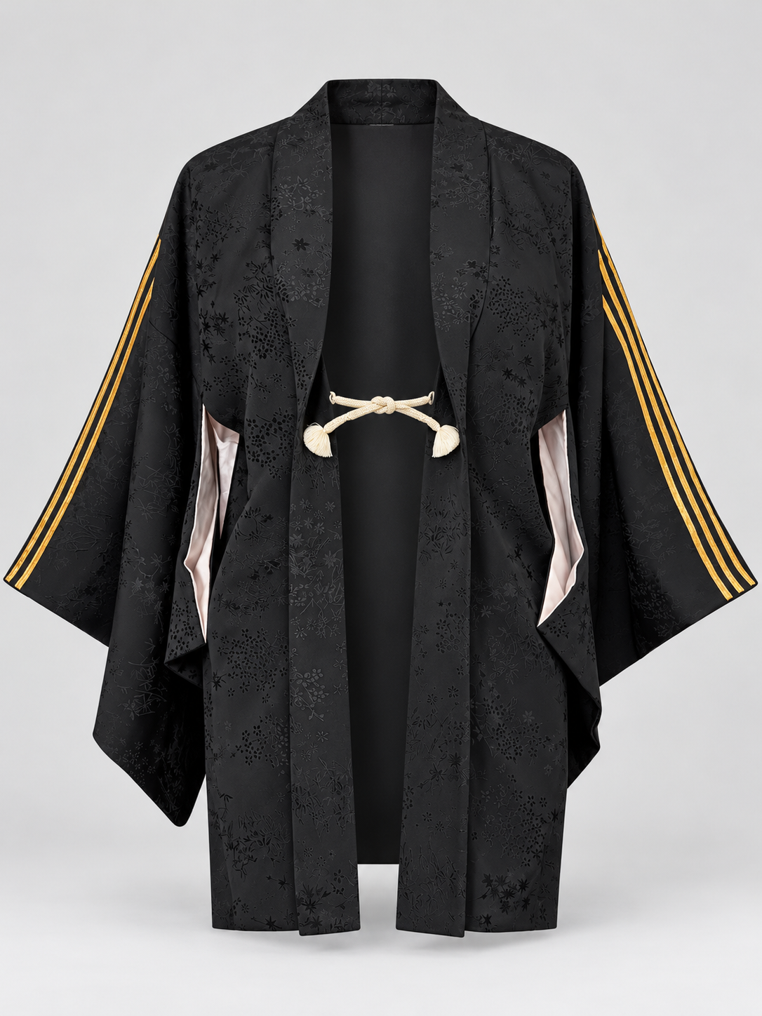 Reworked Vintage Japanese Family Crest Kimono Jacket