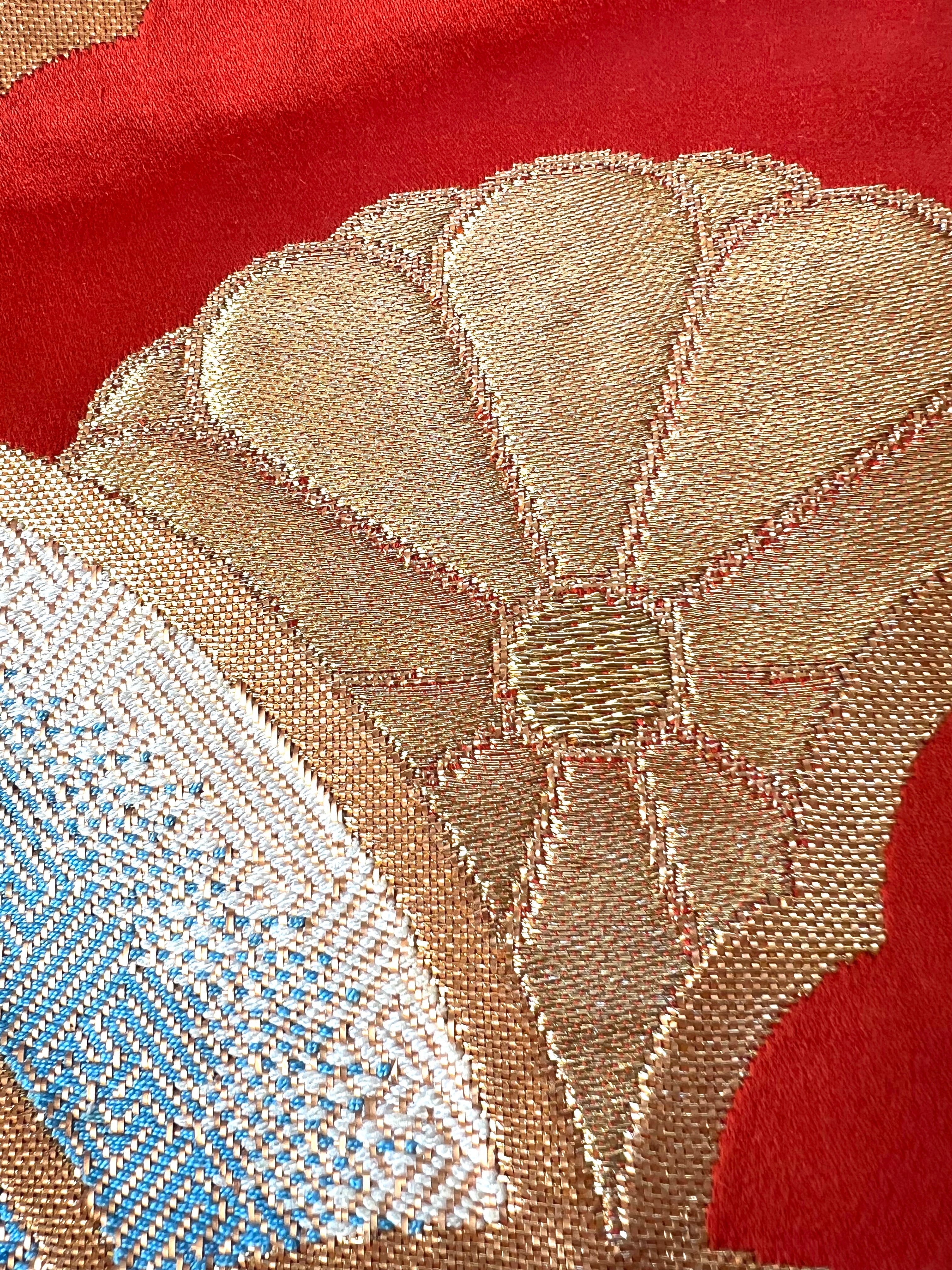 Japanese Obi Denim Jacket – One of One Reworked Vintage Silk Panel