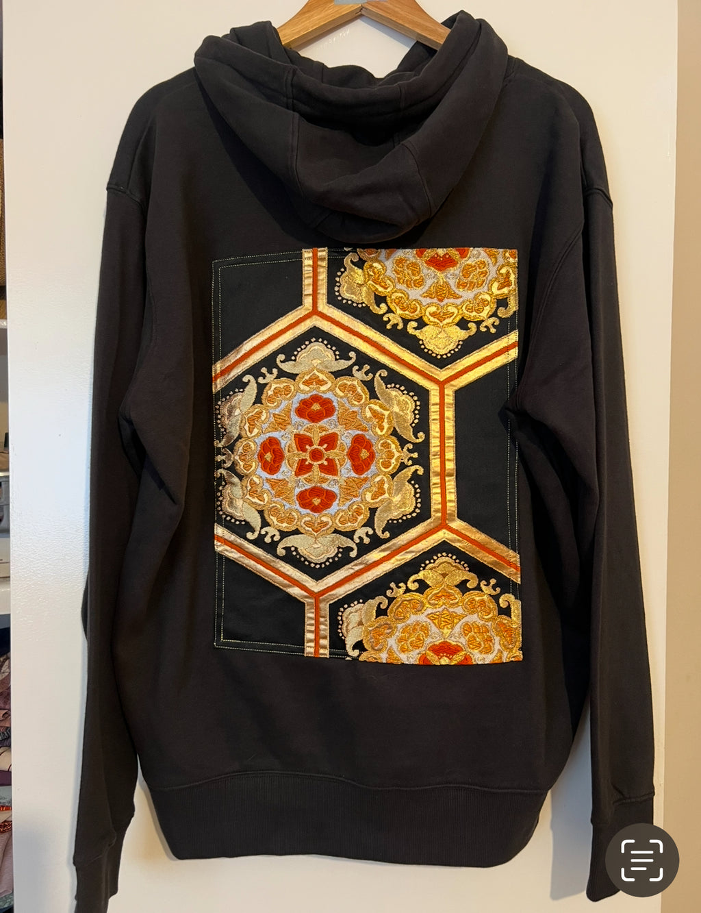 Handmade Upcycled Obi Organic Cotton Hoodie