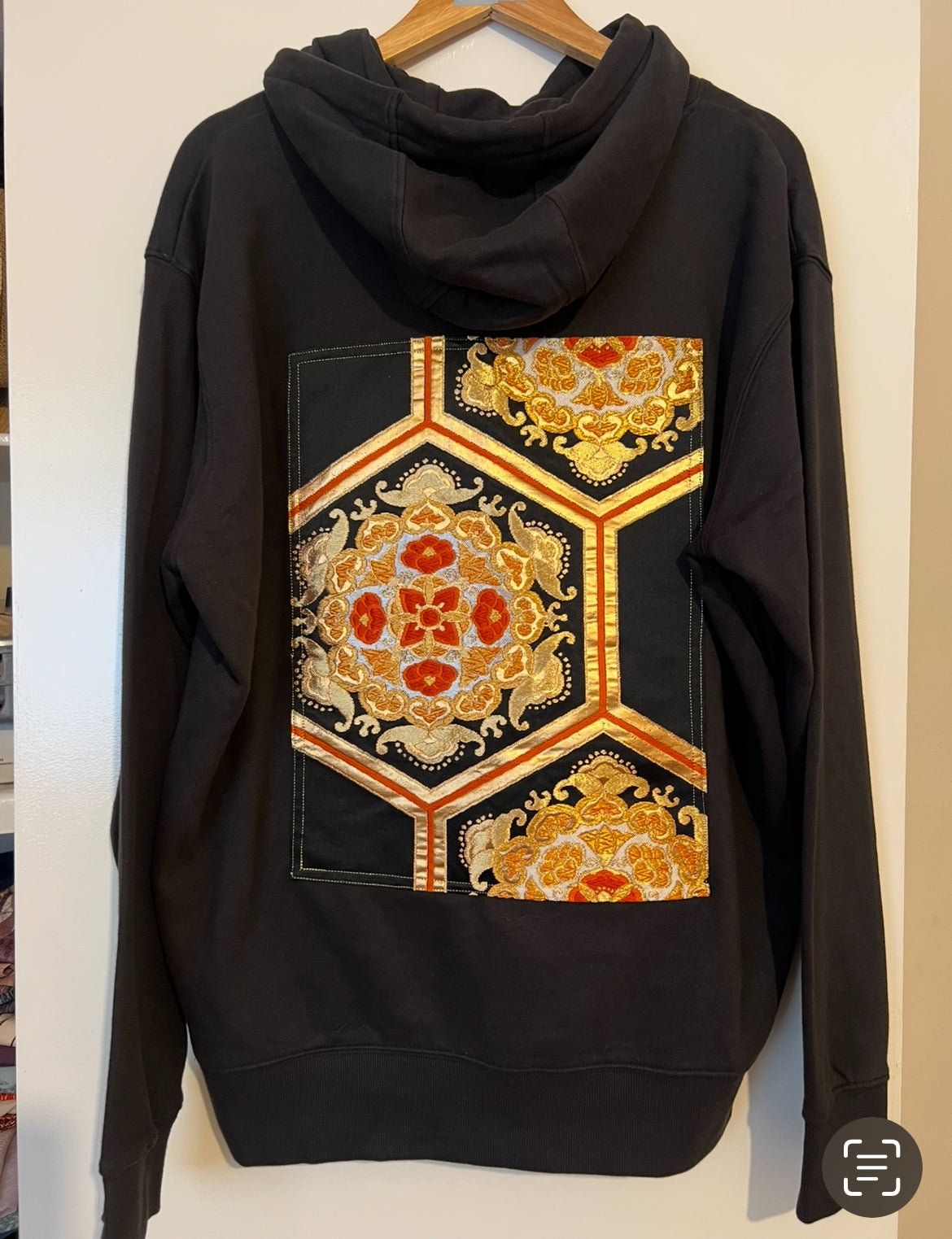 Handmade Upcycled Obi Organic Cotton Hoodie