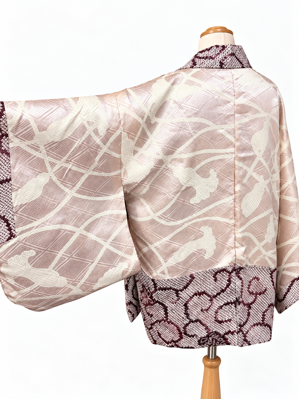 Vintage Japanese Silk Shibori Kimono