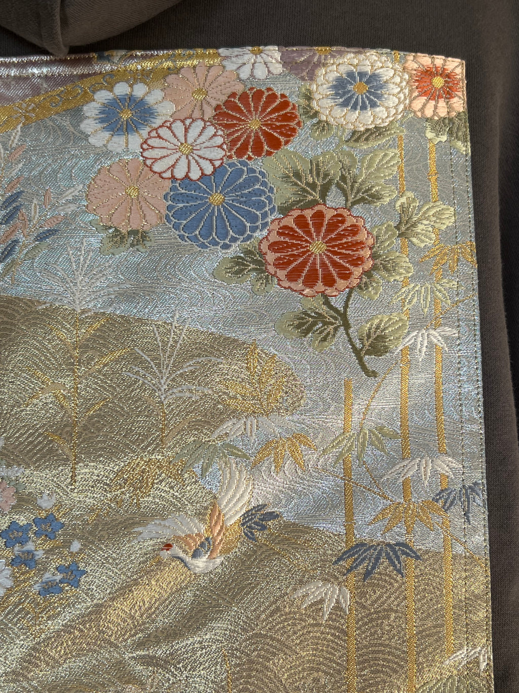 Handmade Upcycled Obi Organic Cotton Hoodie 2XLsize