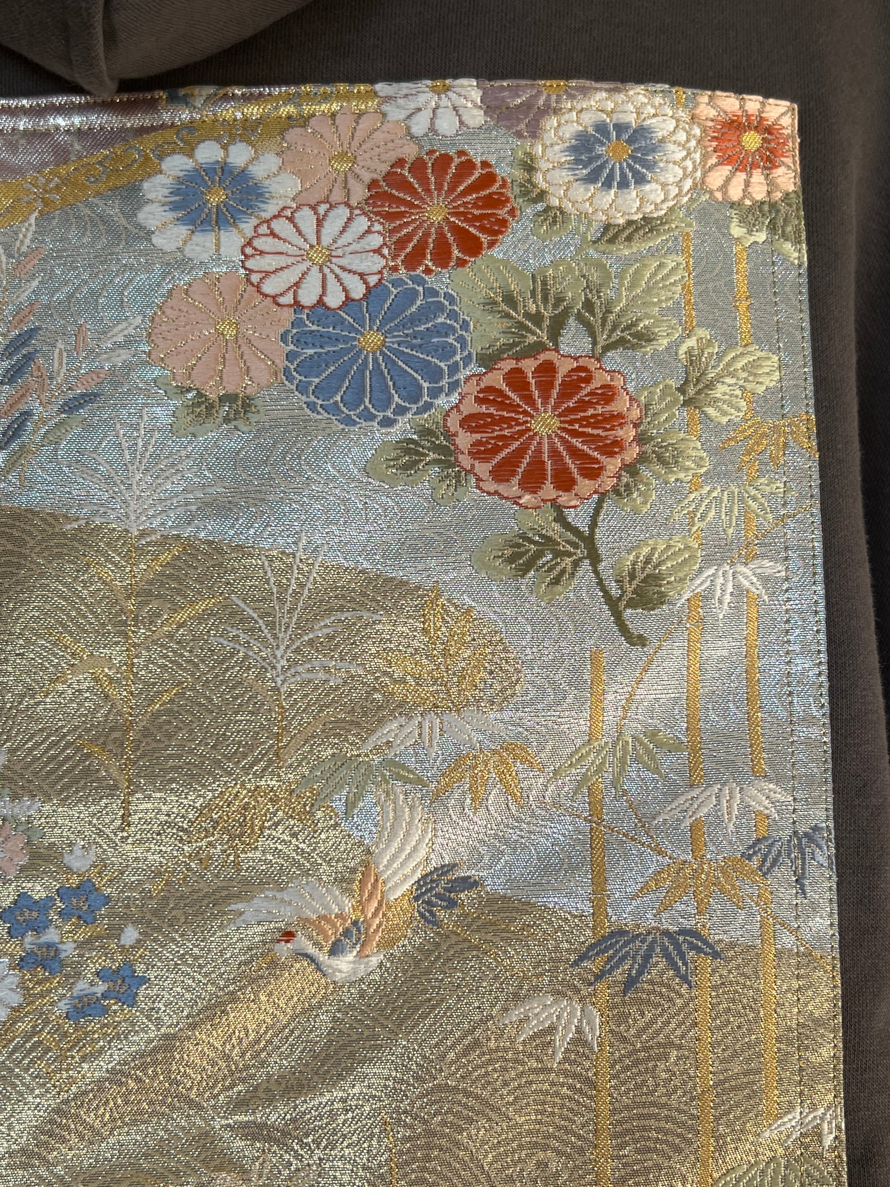 Handmade Upcycled Obi Organic Cotton Hoodie 2XLsize