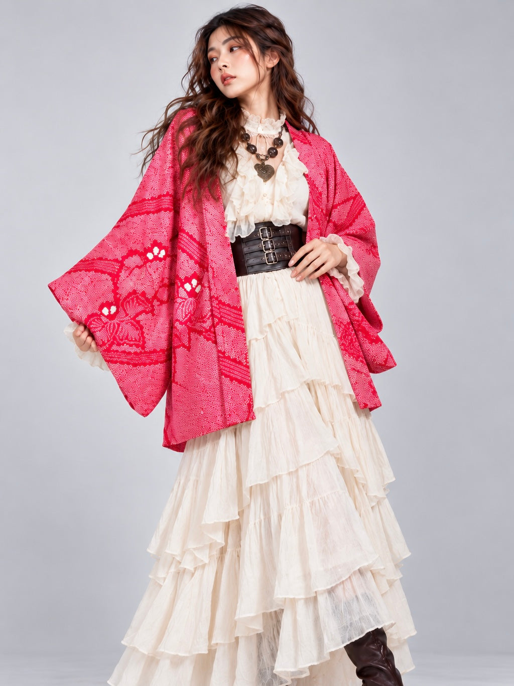 Vintage Japanese Silk Shibori Kimono