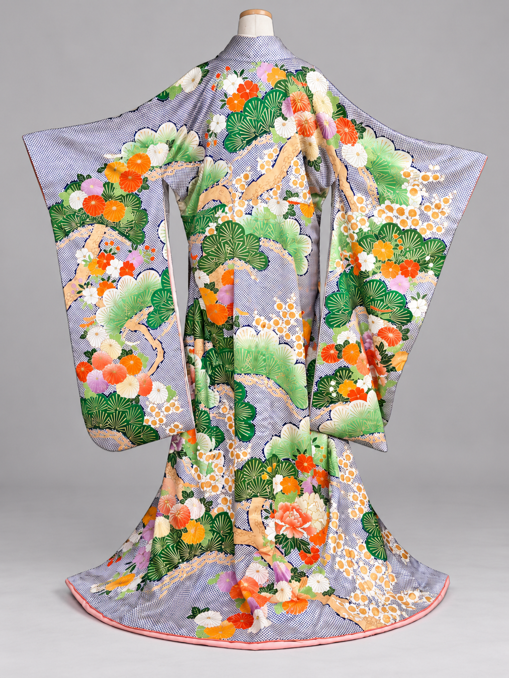 Vintage Japanese Silk Bridal Furisode Kimono