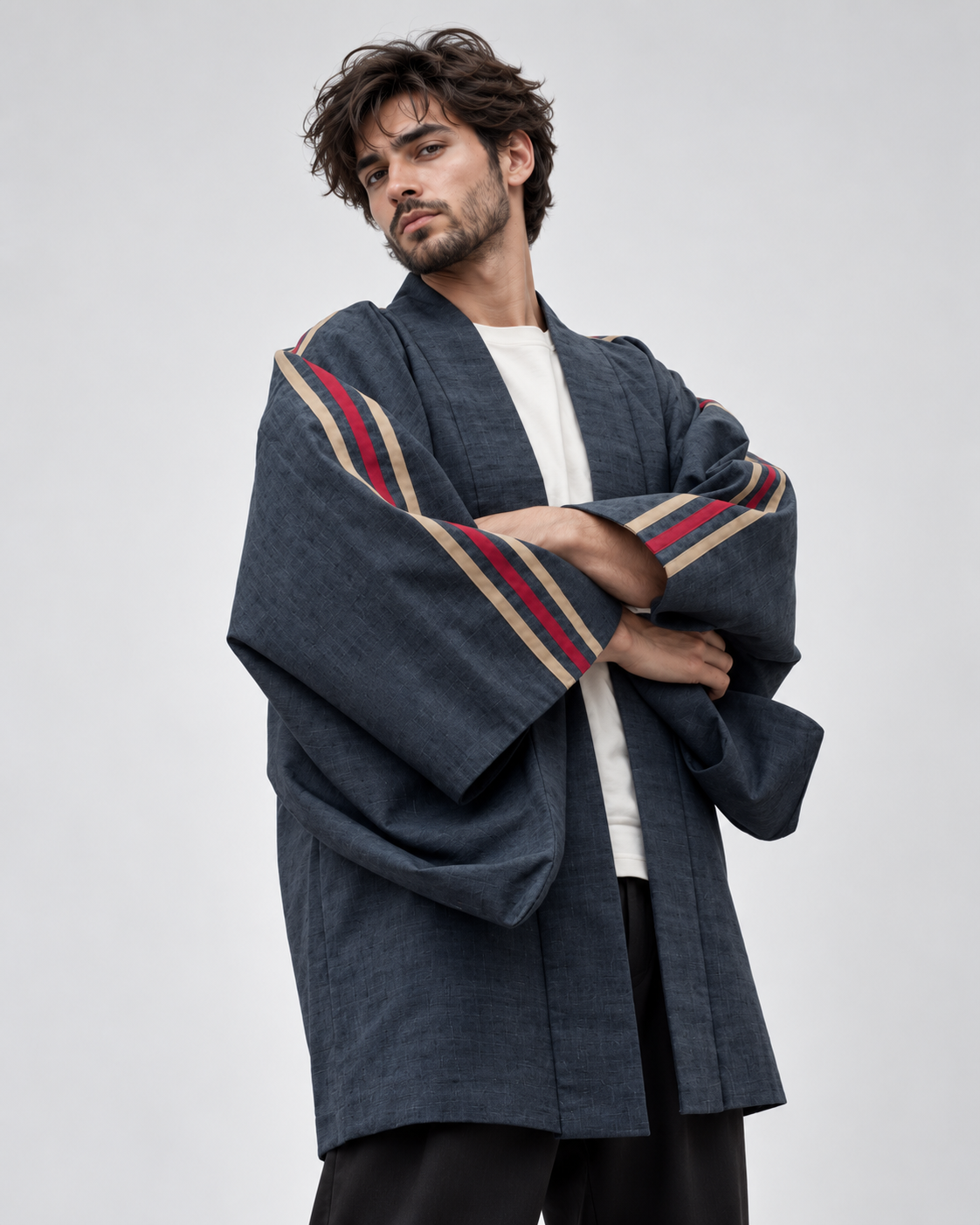 Reworked Vintage Japanese Men’s Kimono Jacket