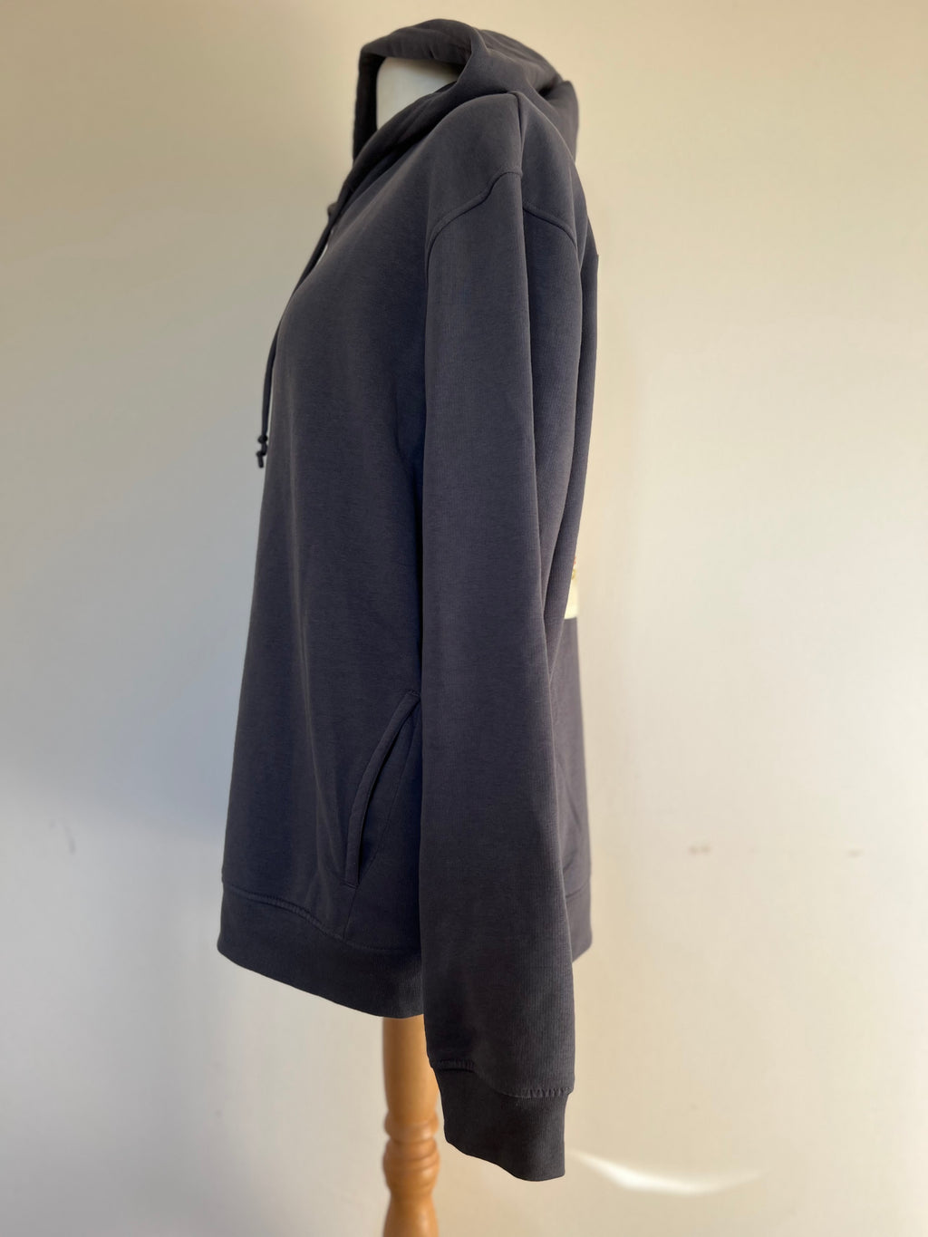 Handmade Upcycled Kimono Organic Cotton Hoodie XL size