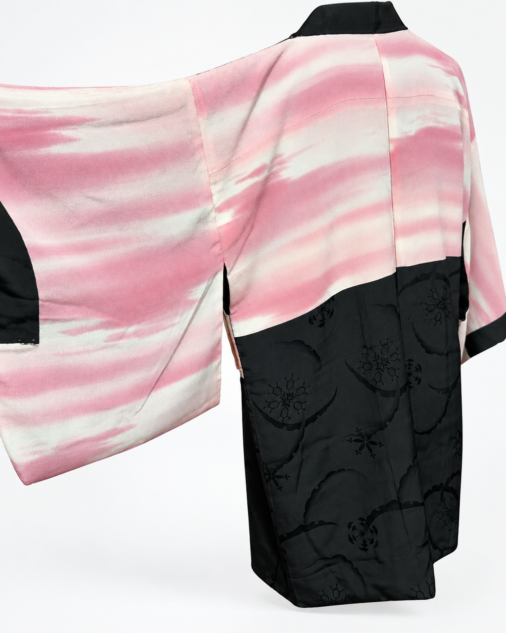 Reworked Vintage Japanese Family Crest Kimono Jacket