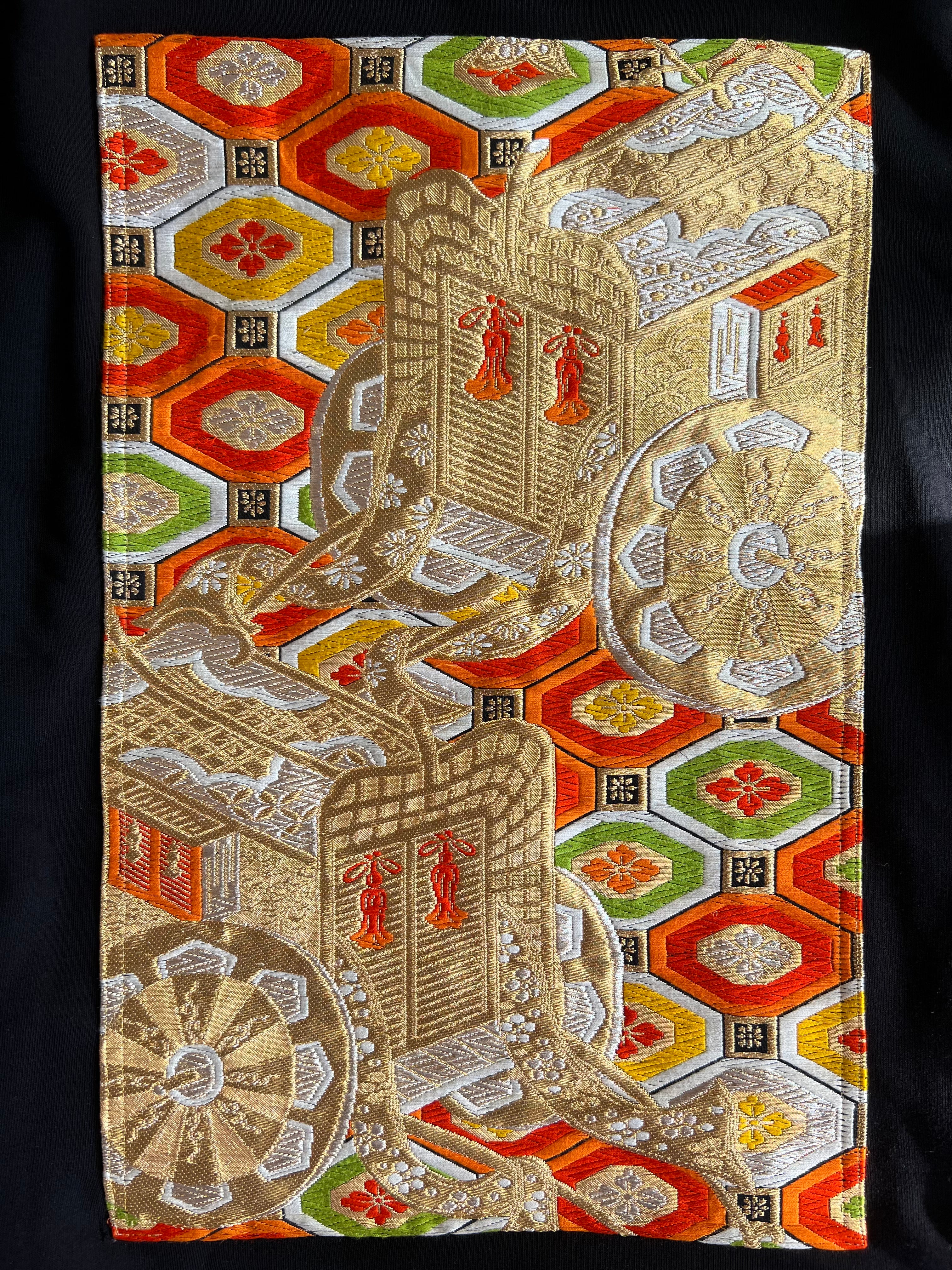 Handmade Upcycled Obi Organic Cotton Hoodie  XLsize