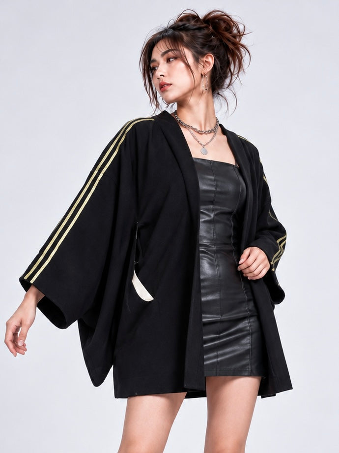 Reworked Vintage Japanese Family Crest Kimono Jacket
