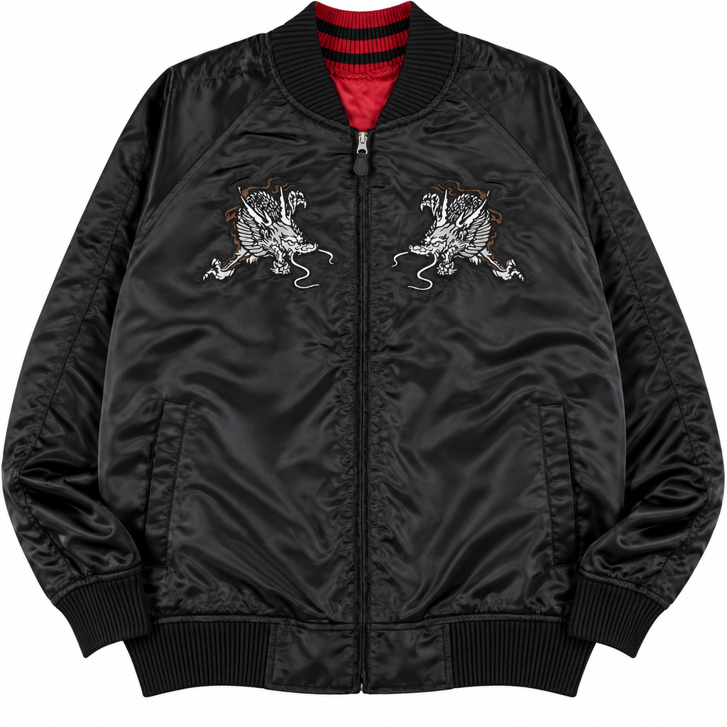 Reversible Japanese Dragon Sukajan Jacket
