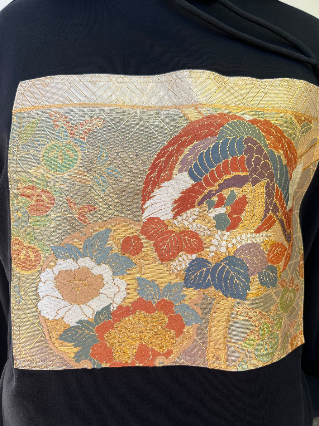 Handmade Upcycled Obi Organic Cotton Hoodie Msize