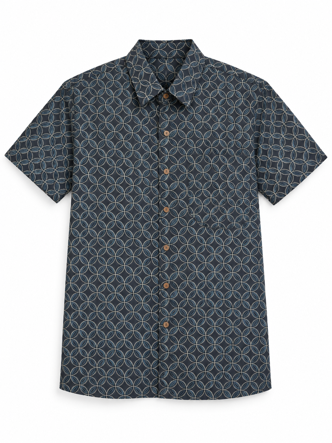 Rikka 2026 Shippo Pattern Cotton Shirt – Made in Japan