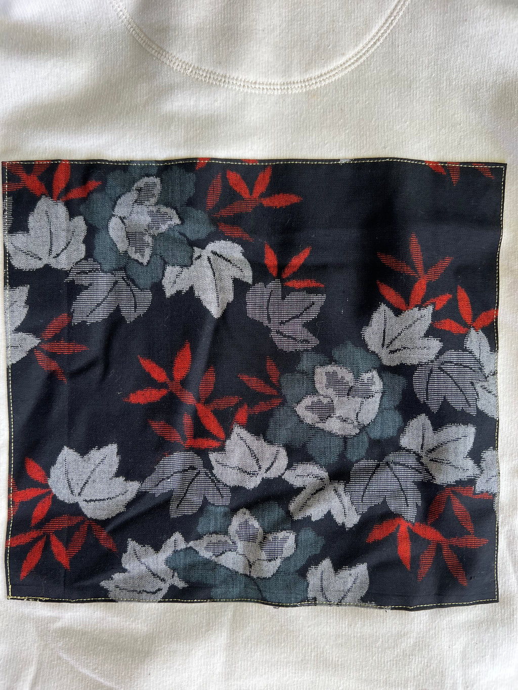 Handmade Upcycled Kimono Organic Cotton Hoodie M size