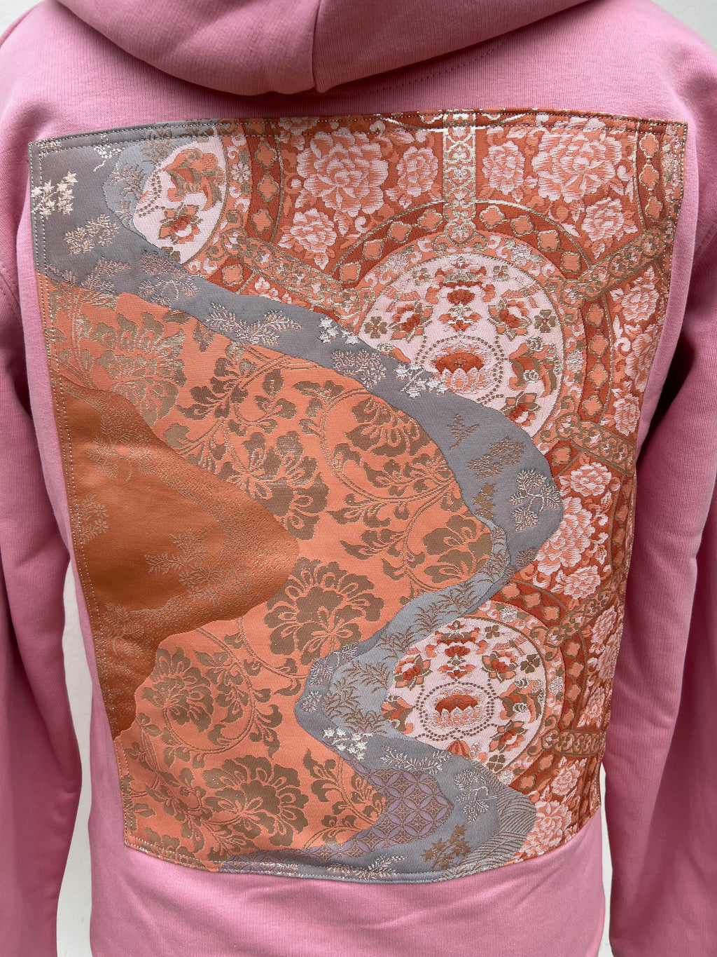 Handmade Upcycled Obi Organic Cotton Hoodie Ssize