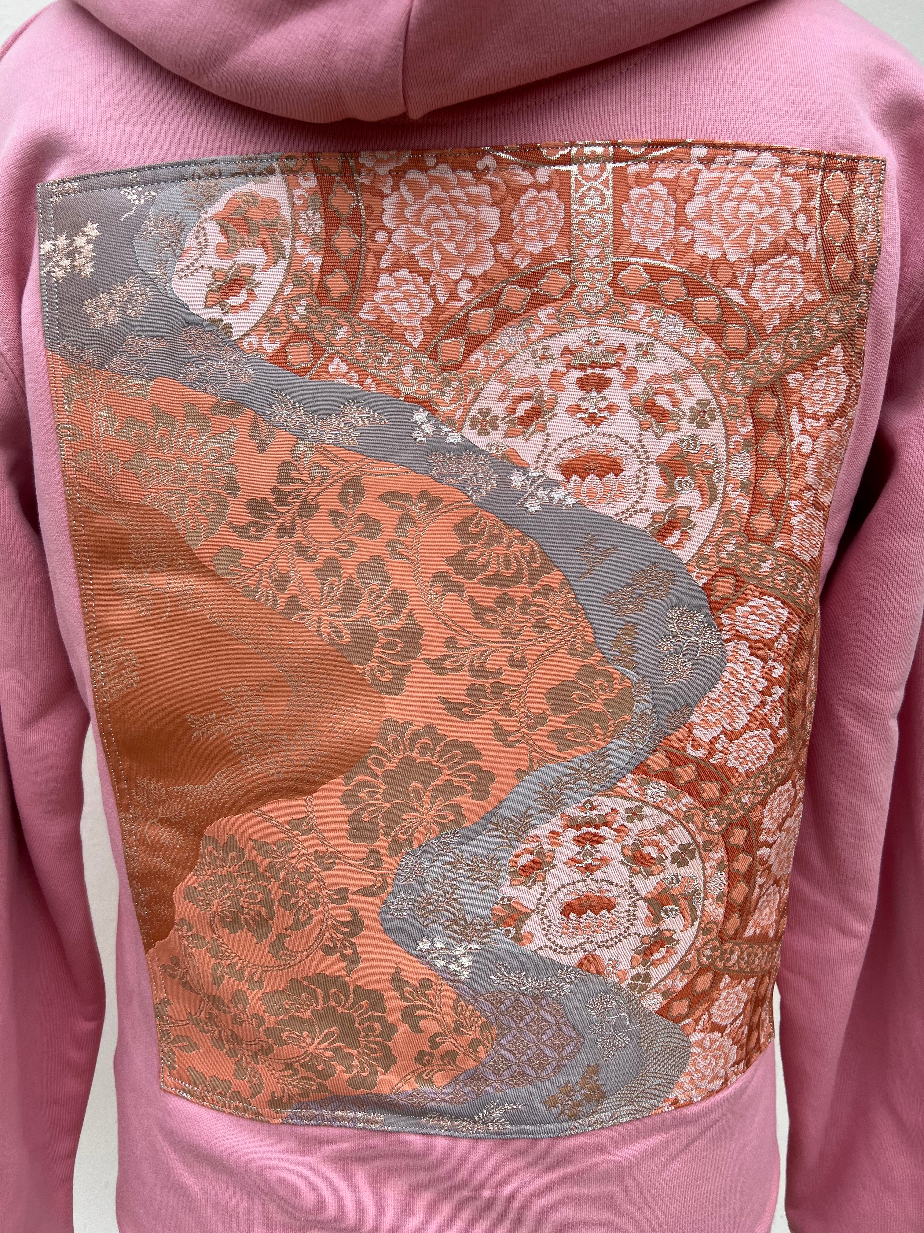 Handmade Upcycled Obi Organic Cotton Hoodie Ssize