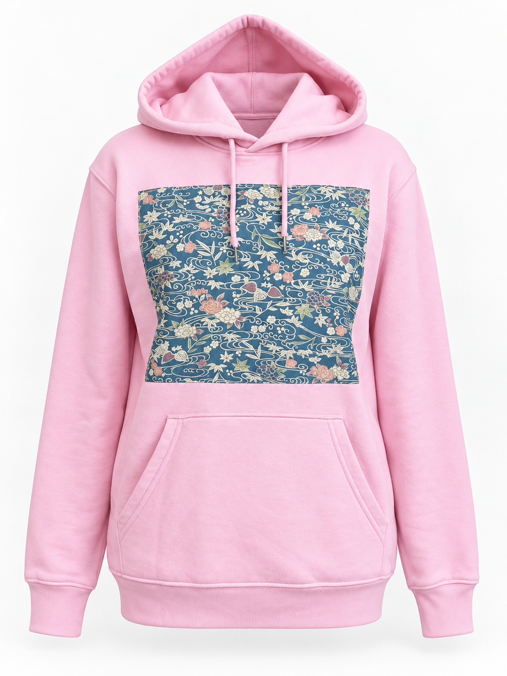 Upcycled Kimono Organic Cotton Hoodie SMsize
